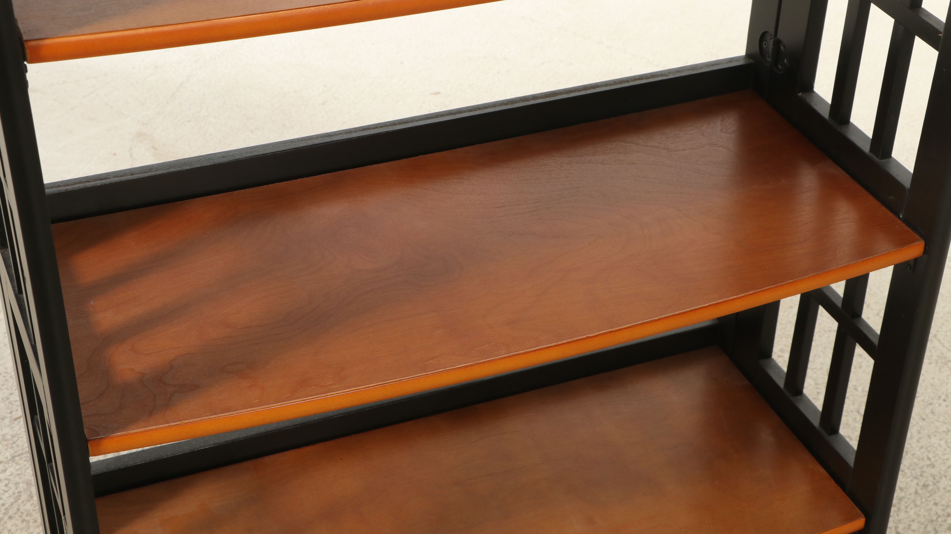 Pier 1 Imports Mission Style Folding Shelf with Other Walnut Finish Side Table