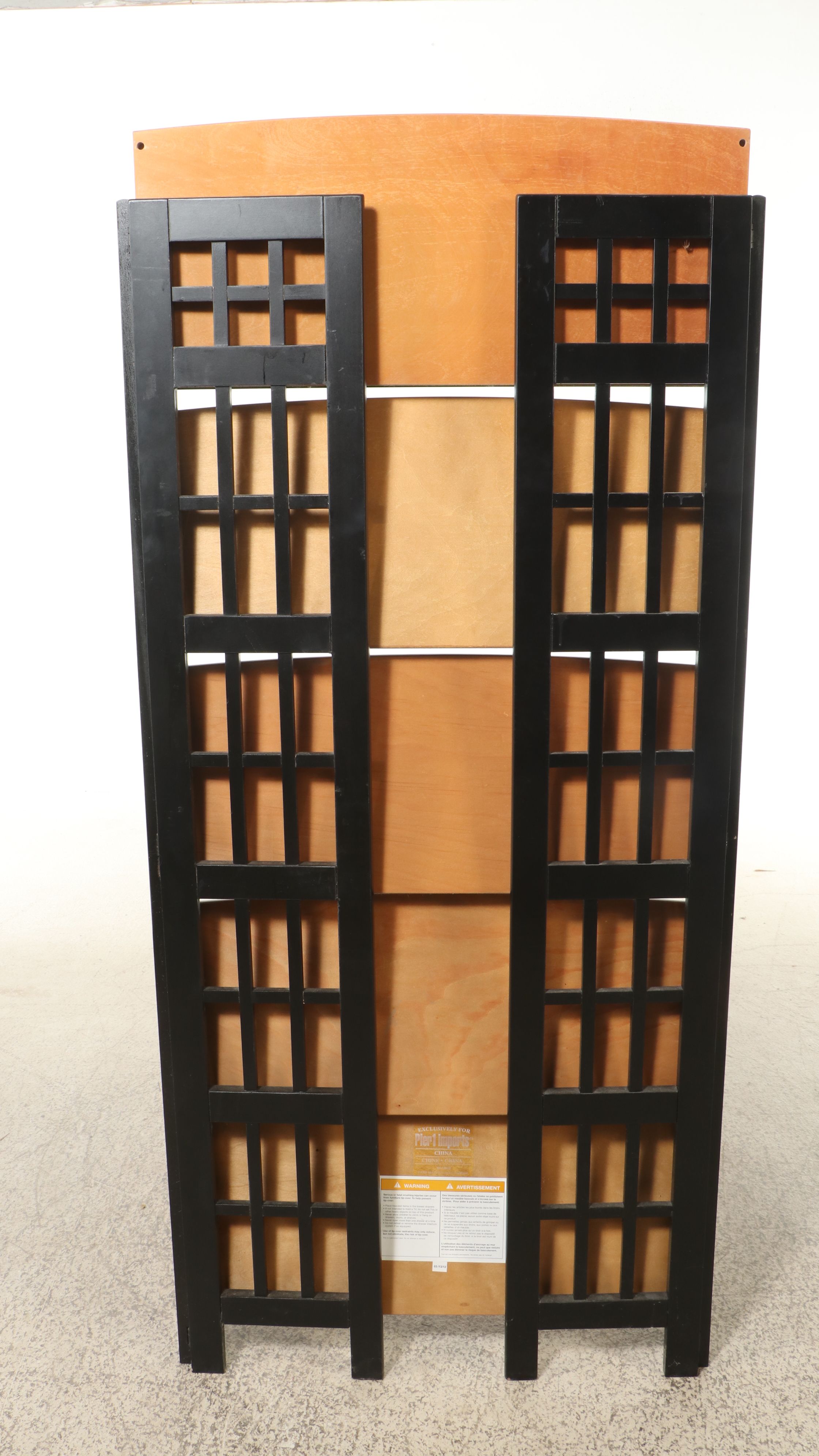 Pier 1 Imports Mission Style Folding Shelf with Other Walnut Finish Side Table