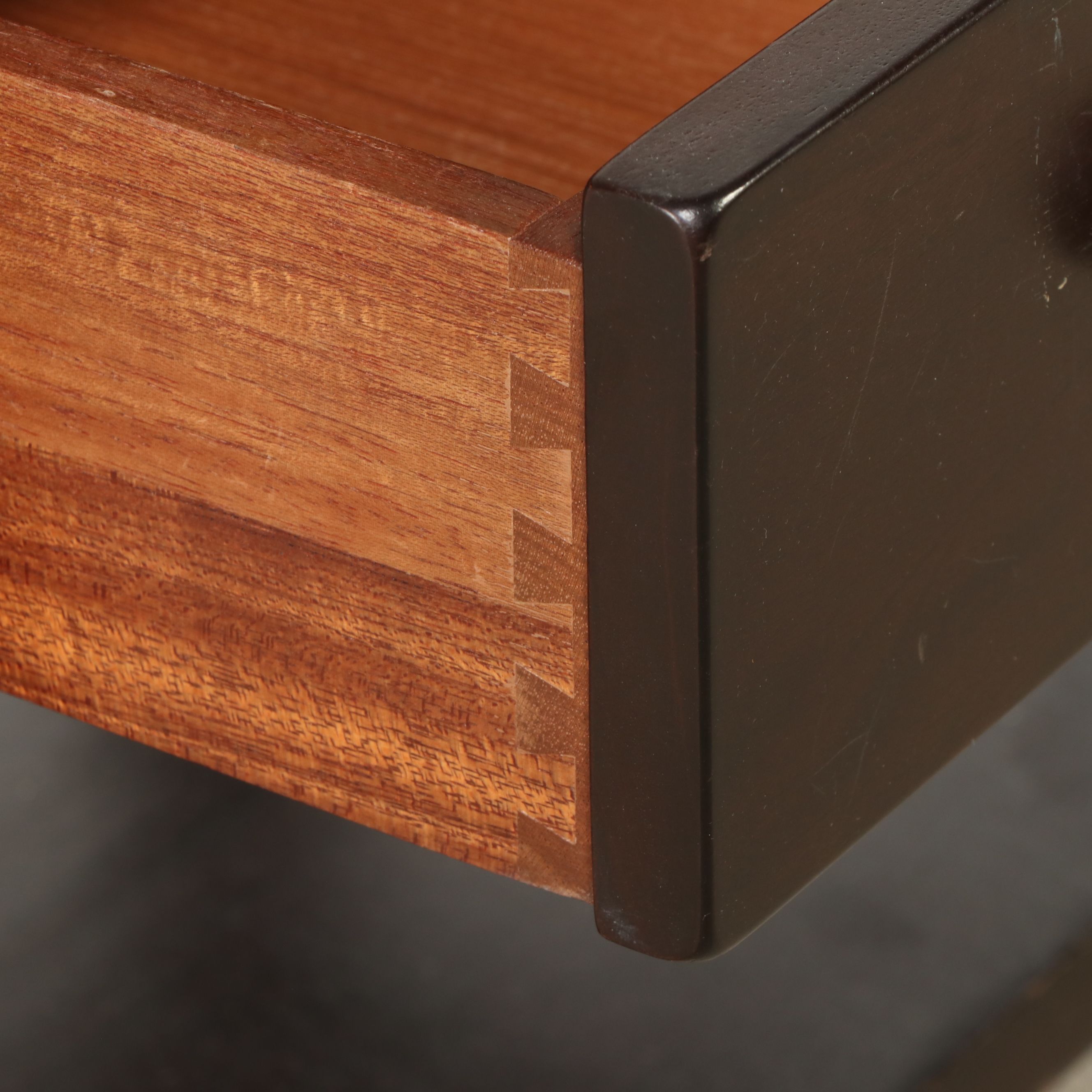 Pier 1 Imports Mission Style Folding Shelf with Other Walnut Finish Side Table