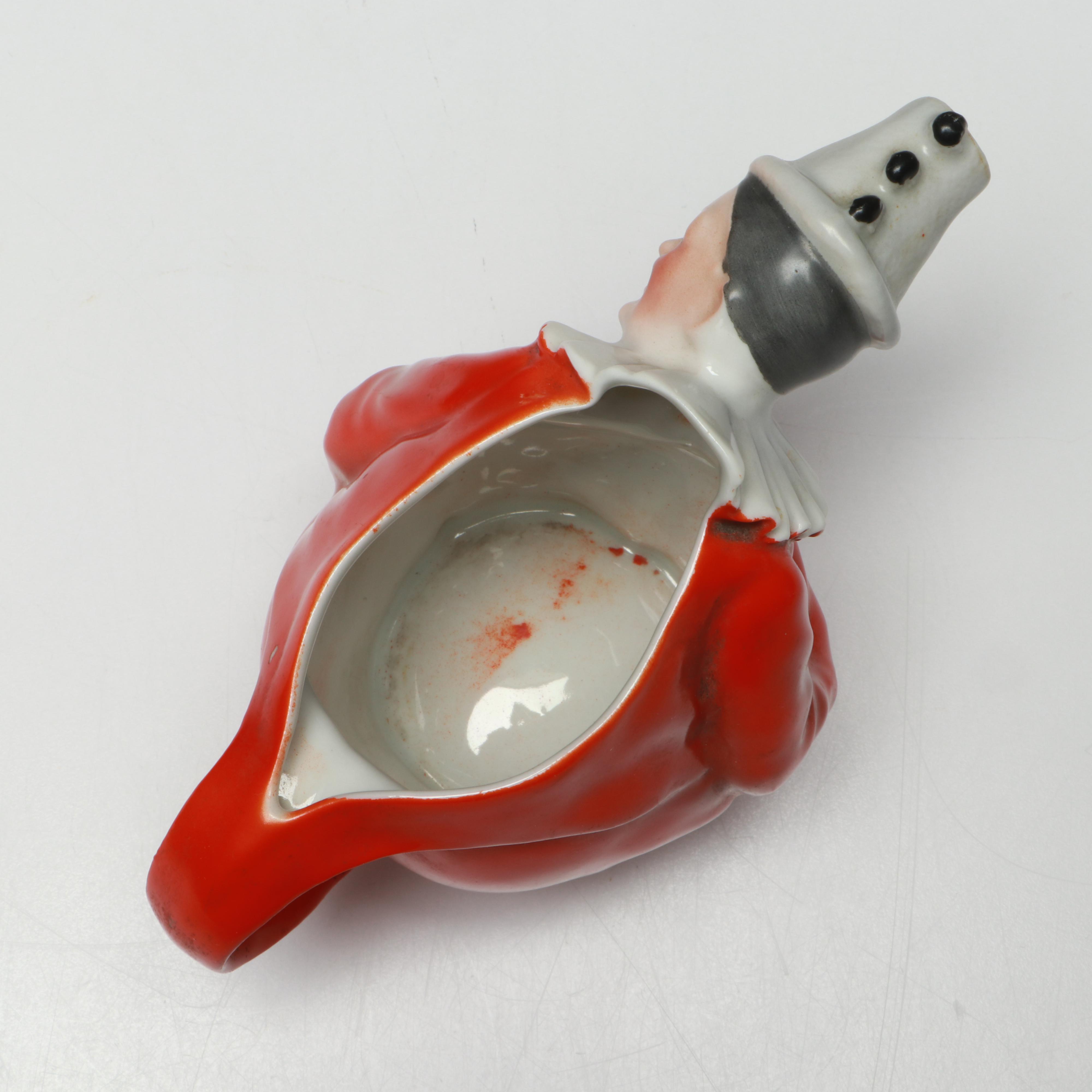 Royal Bayreuth Bavaria Porcelain Clown Creamer with Figural Shakers