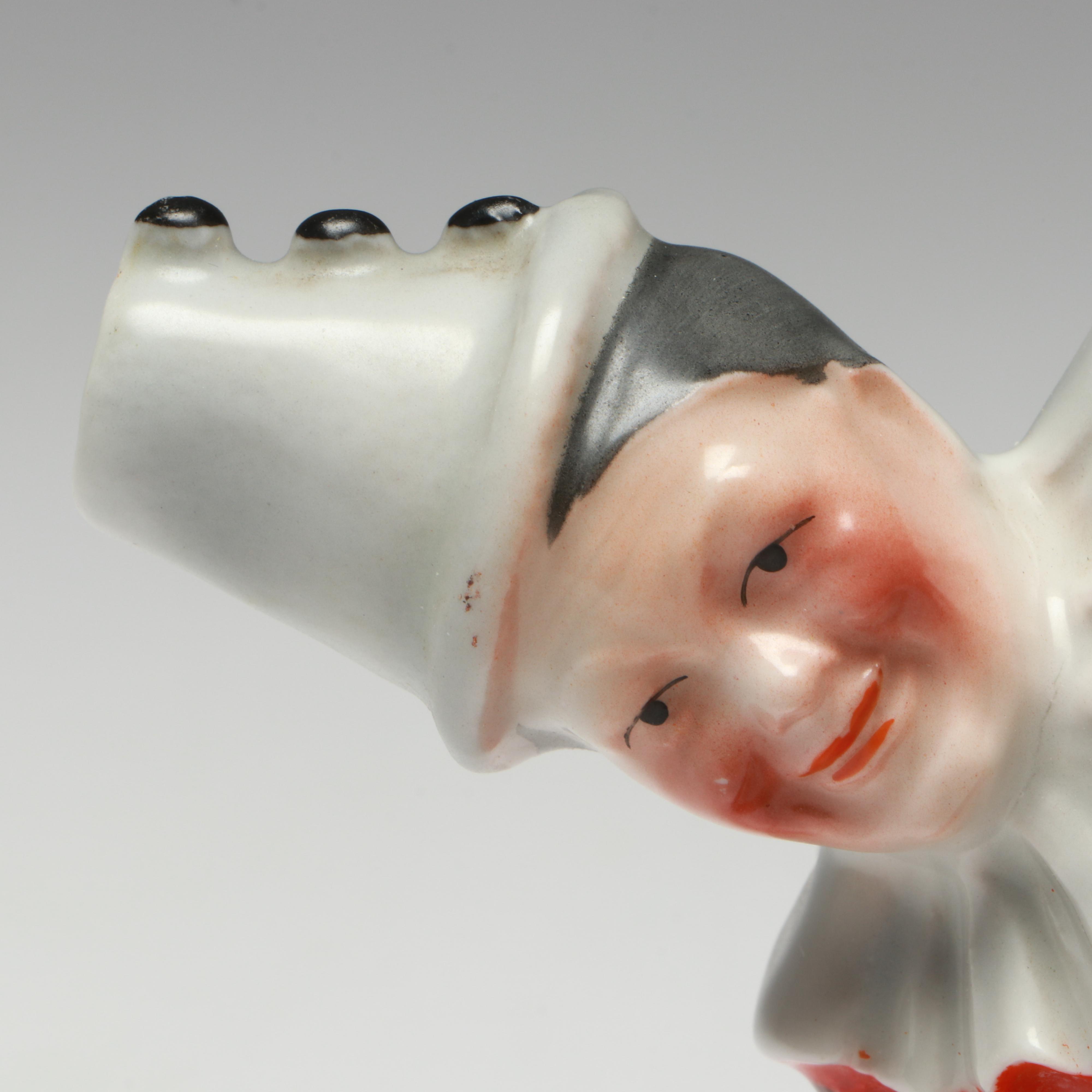 Royal Bayreuth Bavaria Porcelain Clown Creamer with Figural Shakers
