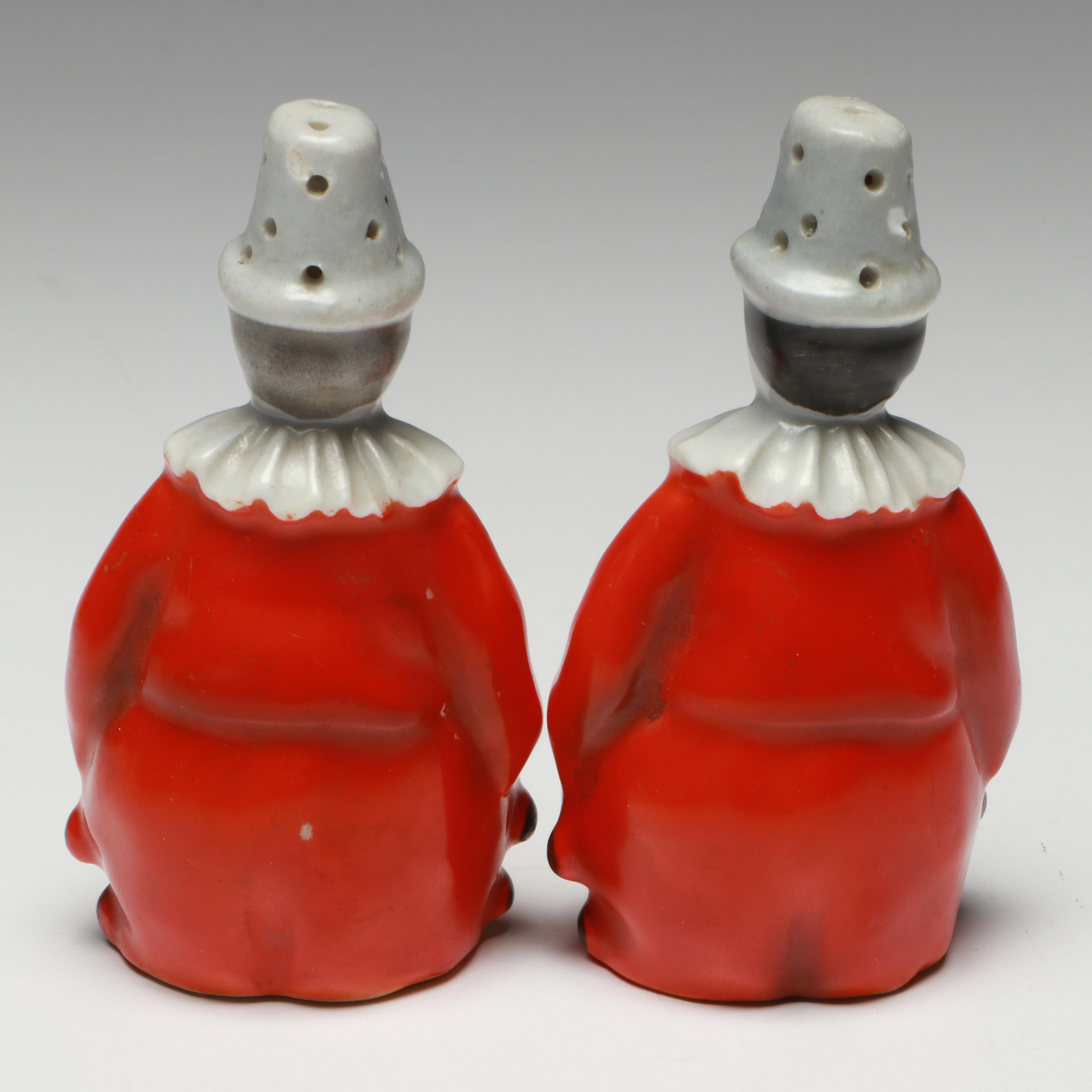 Royal Bayreuth Bavaria Porcelain Clown Creamer with Figural Shakers