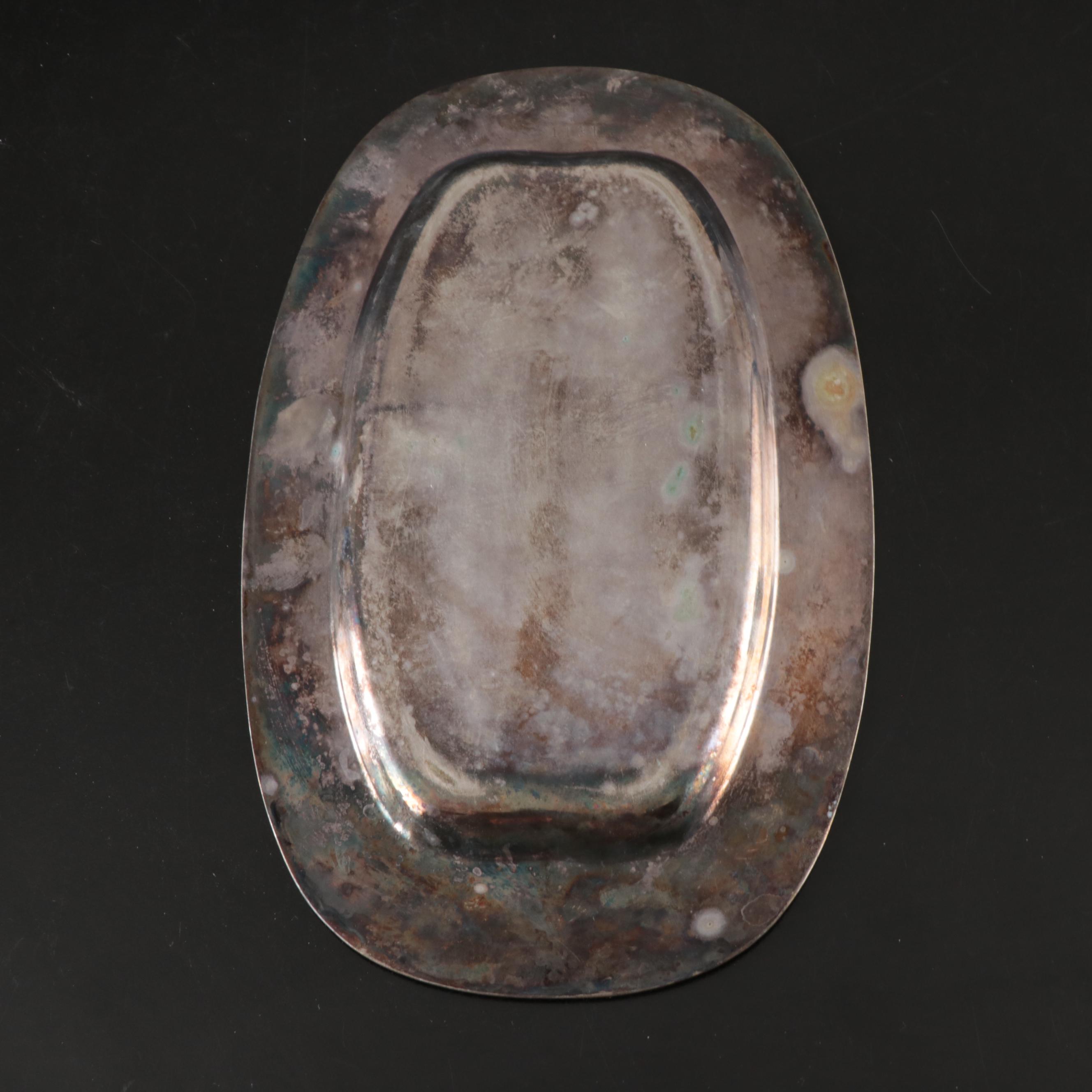 F.B. Rogers Silver Plate Butter Dish and Creamer and Sugar with Benedict Tray