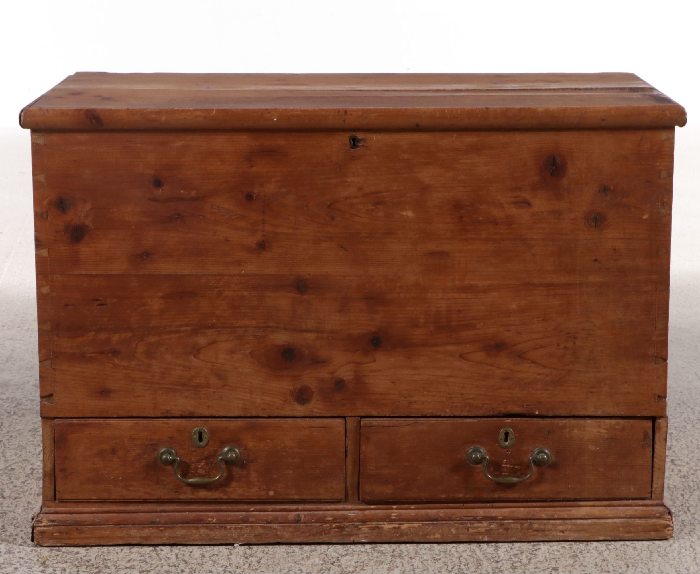 Primitive Georgian Style Pine Chest with Drawers