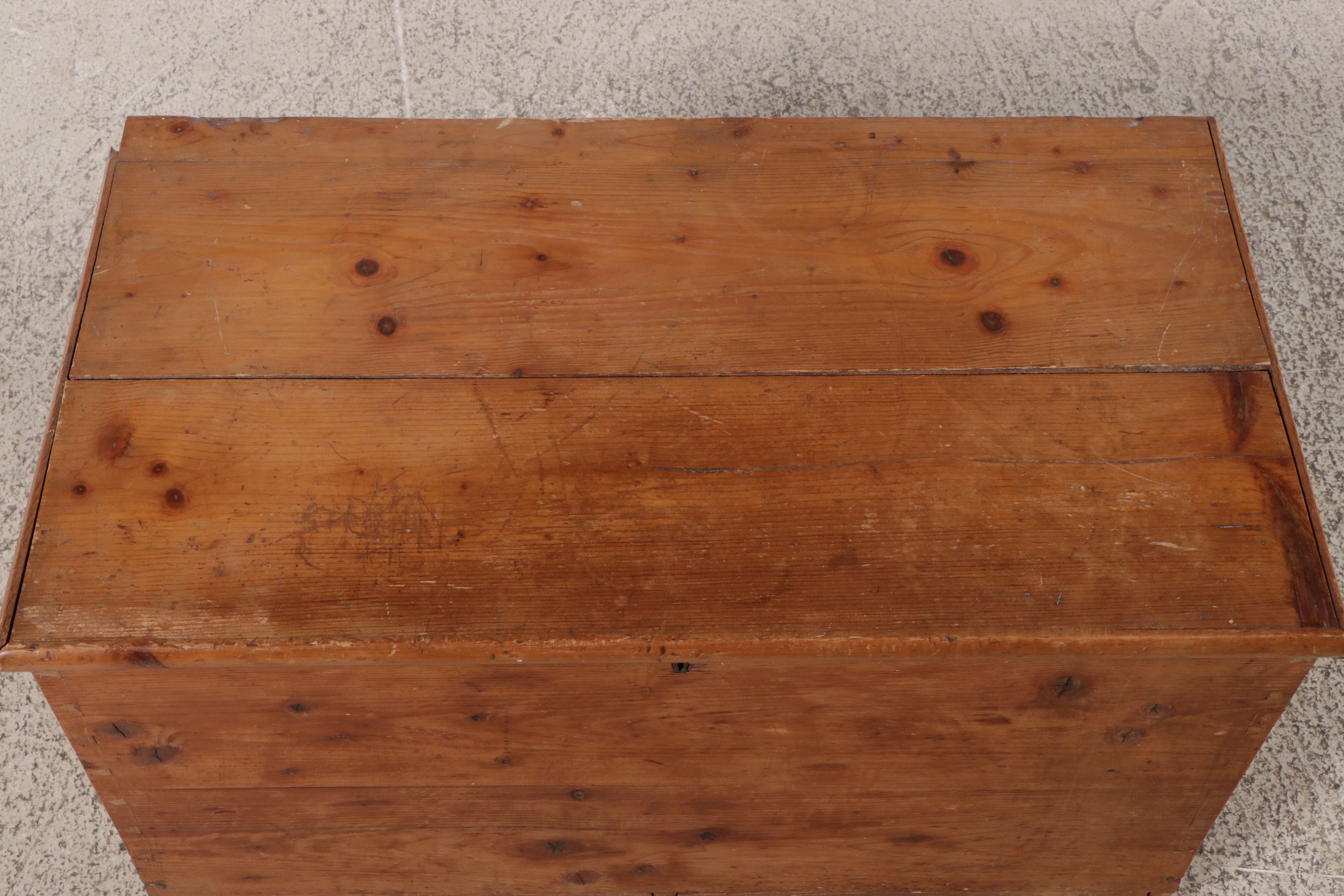 Primitive Georgian Style Pine Chest with Drawers