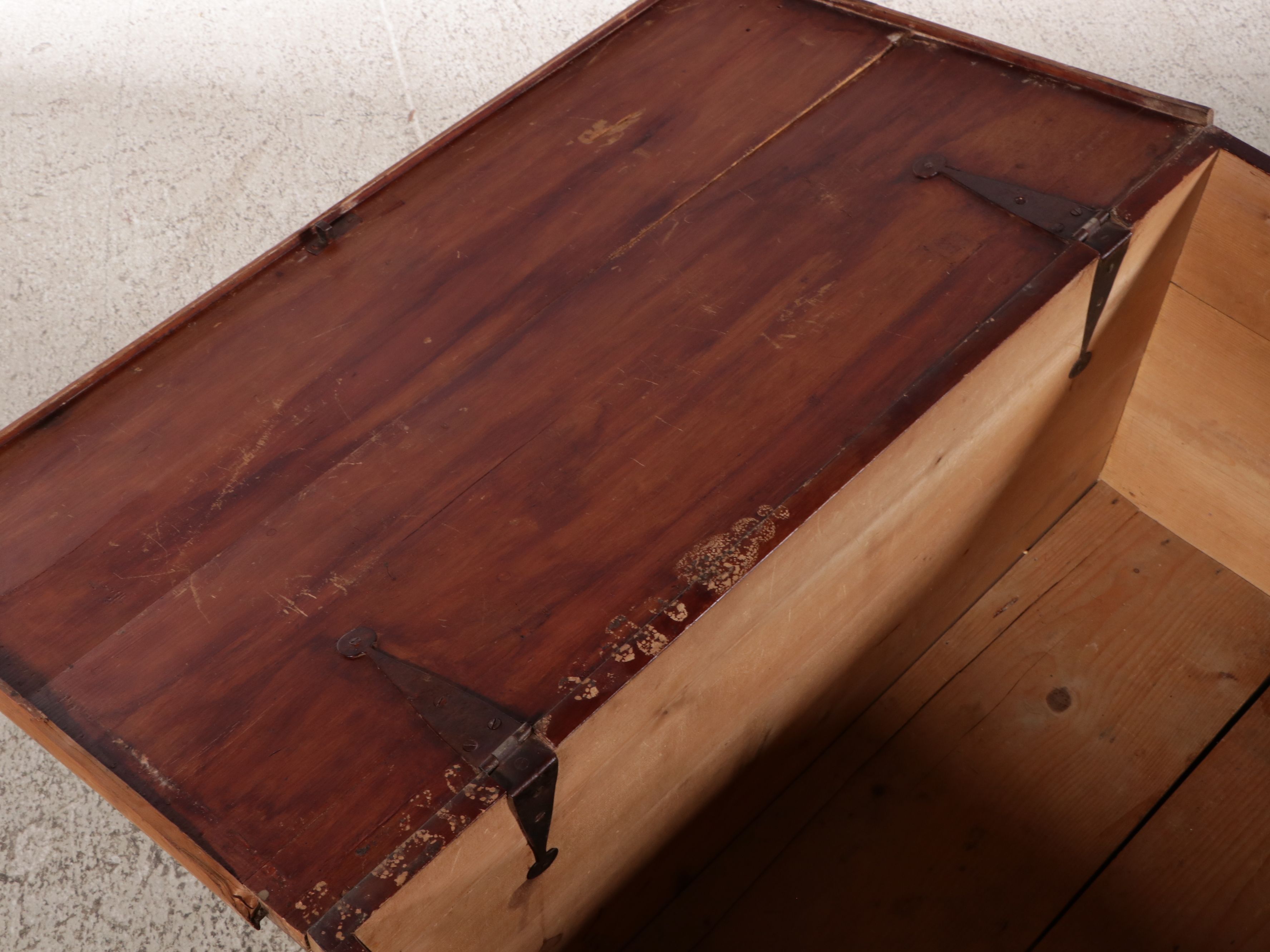 Primitive Georgian Style Pine Chest with Drawers