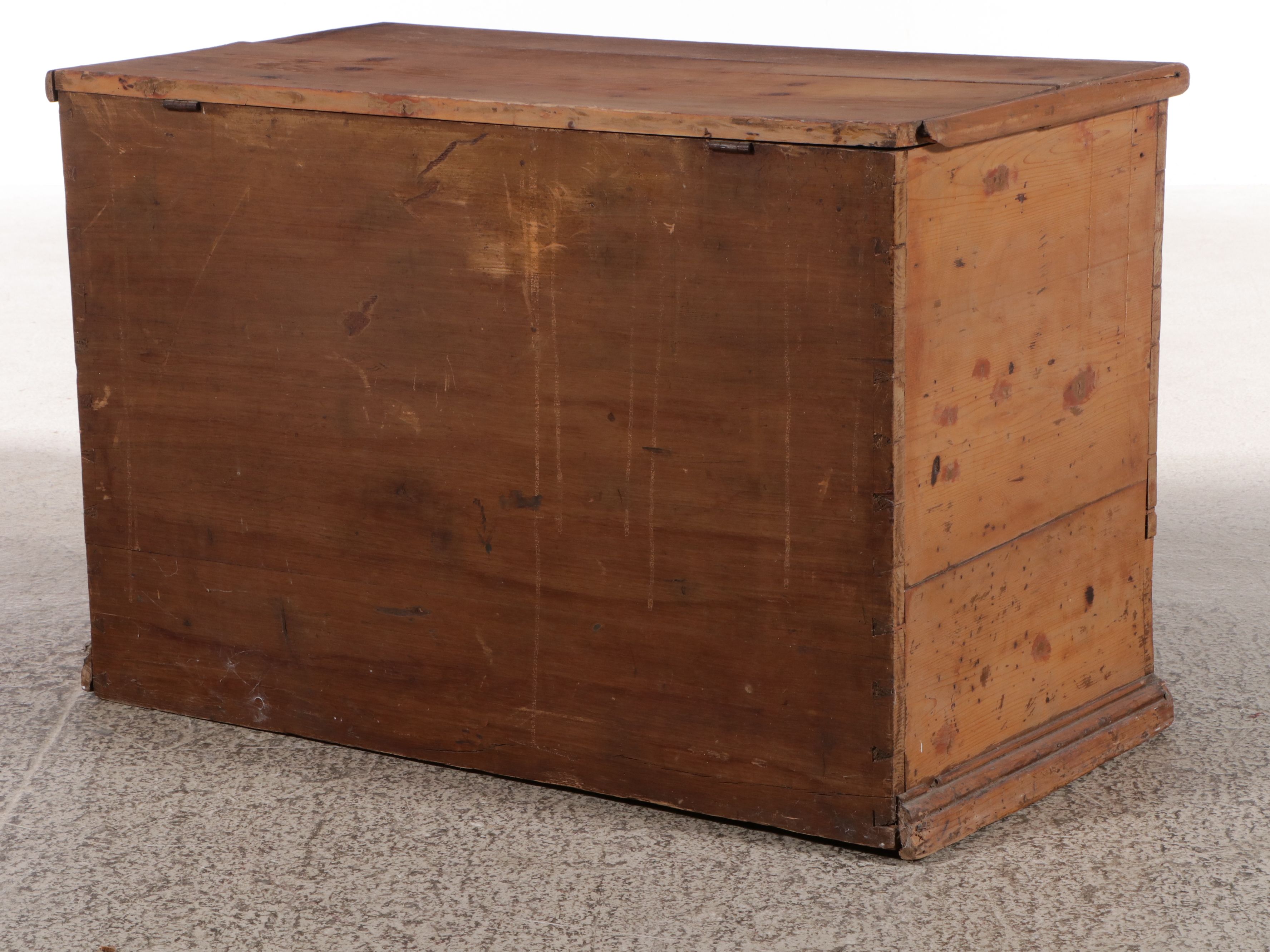 Primitive Georgian Style Pine Chest with Drawers