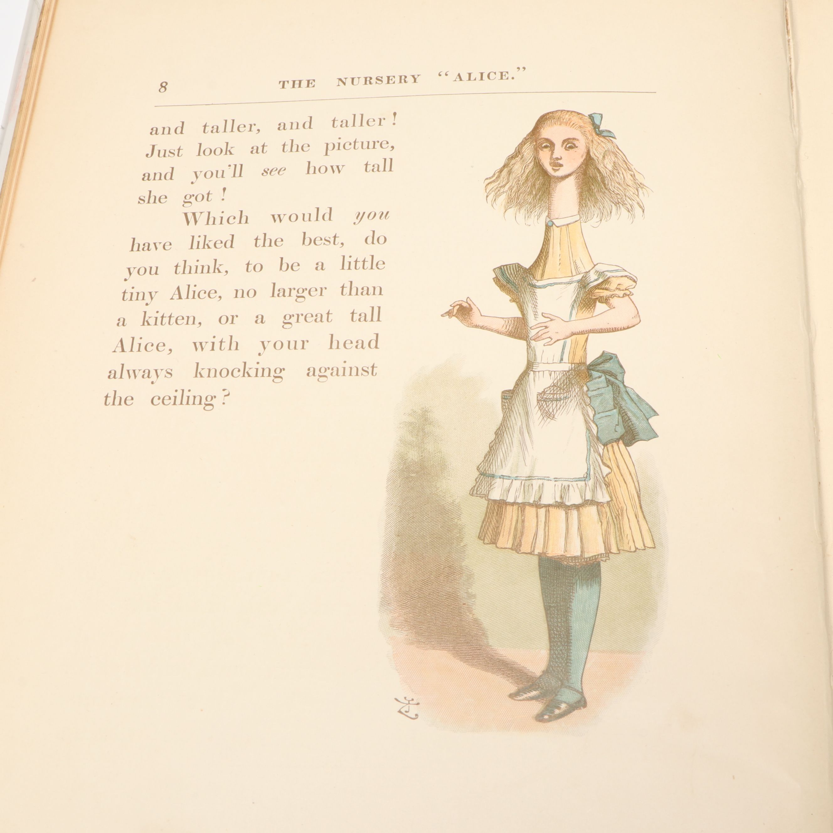 Illustrated "The Nursery Alice" by Lewis Carroll, 1890