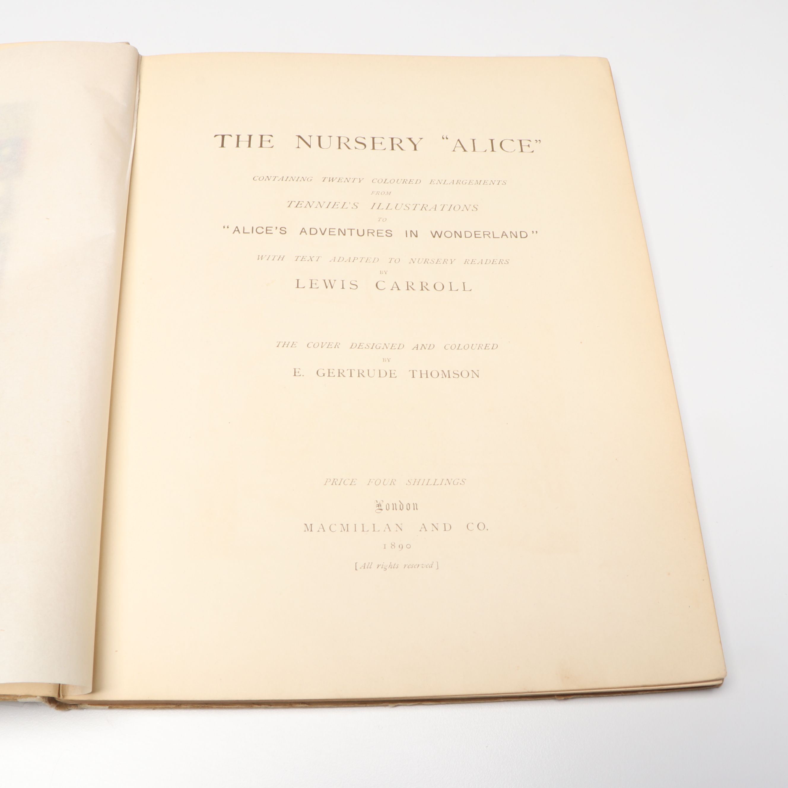 Illustrated "The Nursery Alice" by Lewis Carroll, 1890