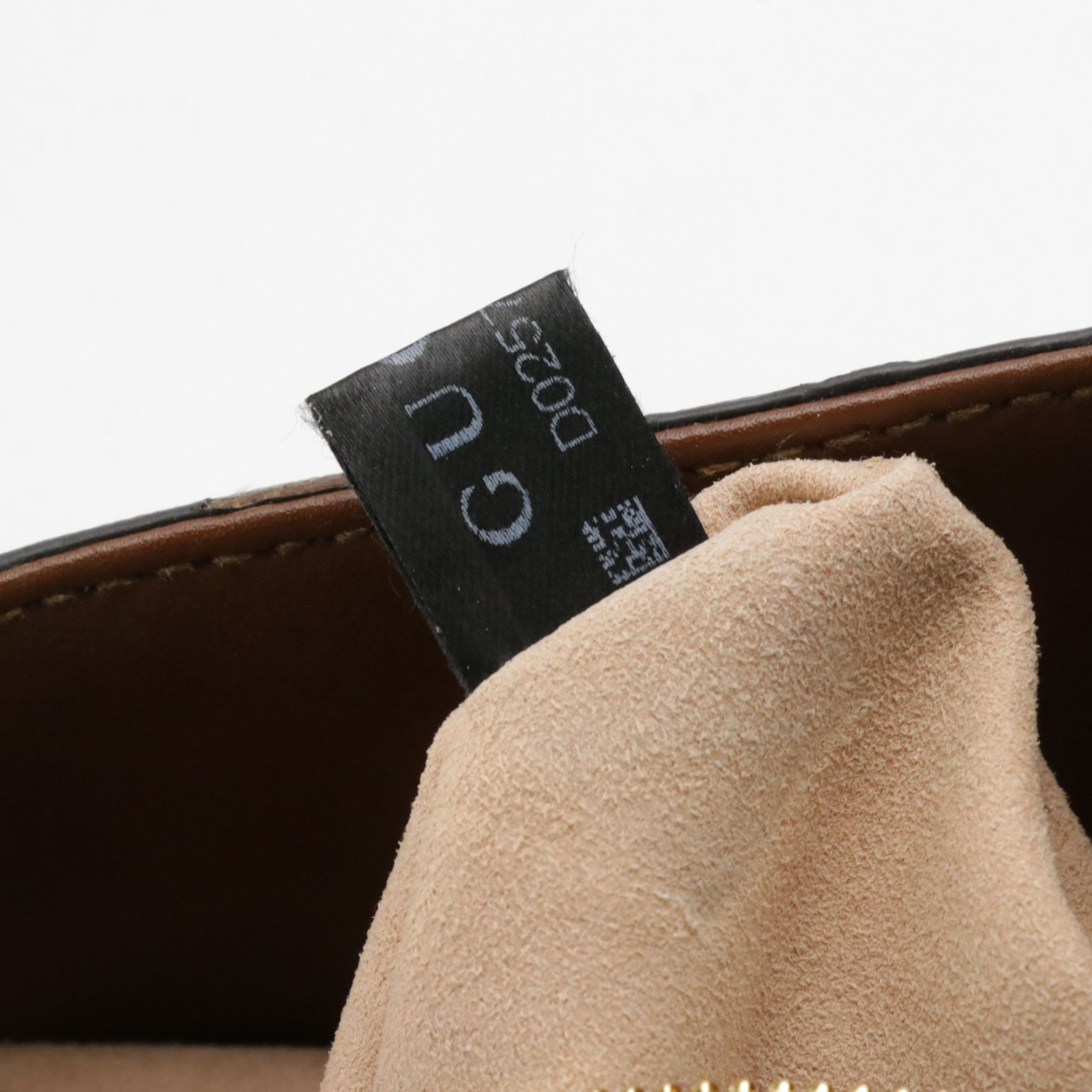 Gucci GG Supreme and Brown Leather Top Handle Tote