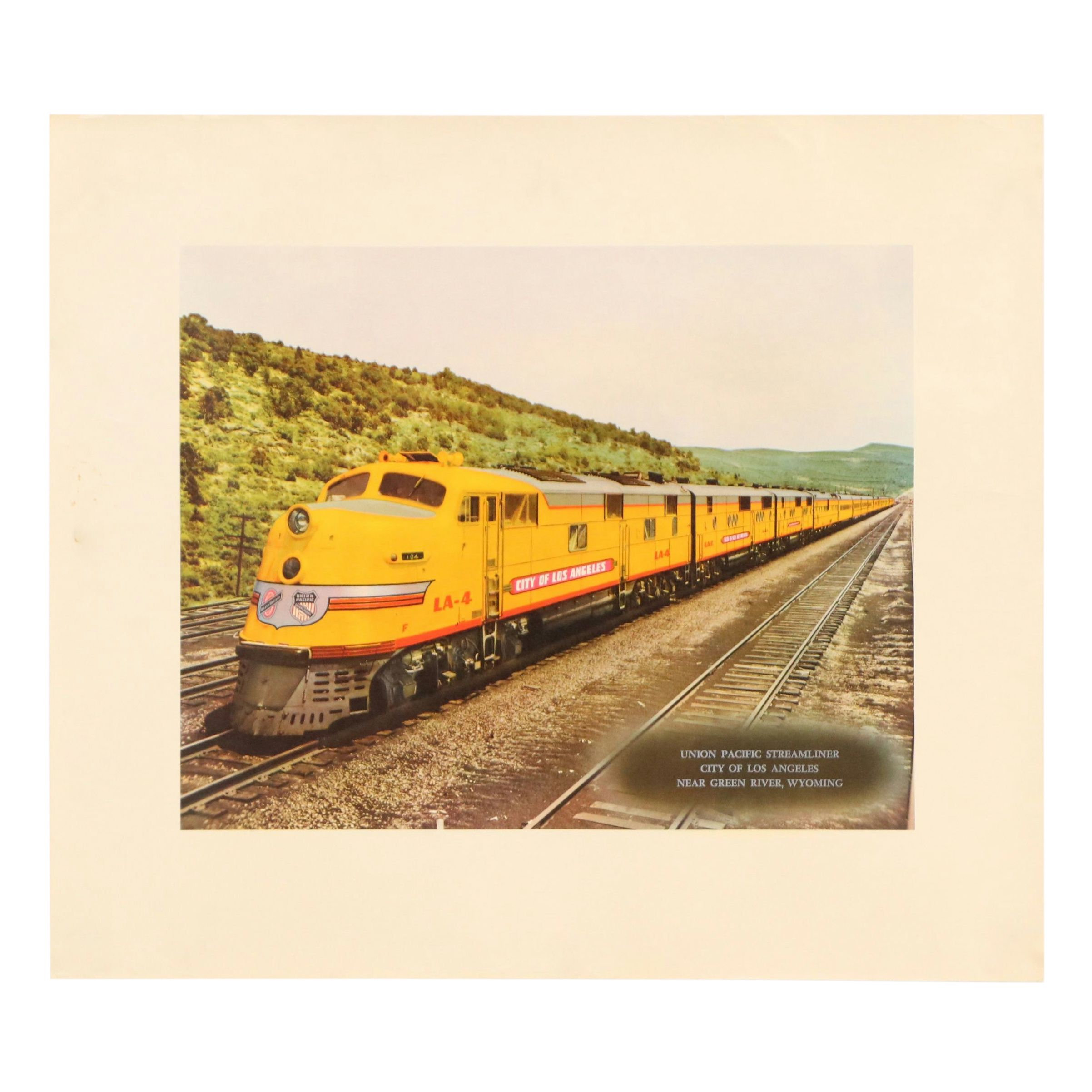 Offset Lithograph "Union Pacific Railroad, City of Los Angeles...," 20th Century