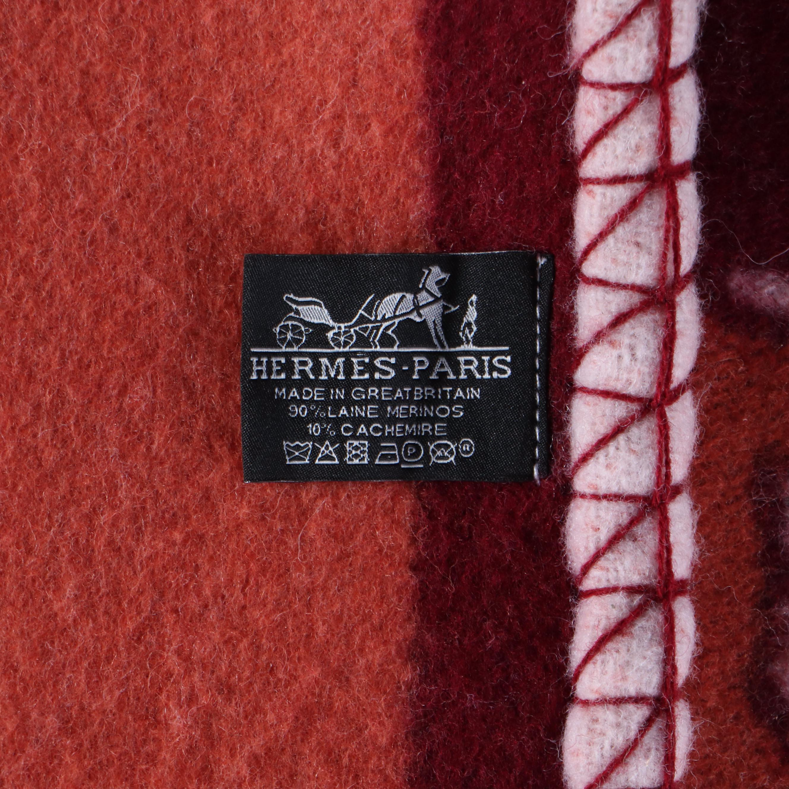 Hermès "Tatersale" Merino Wool and Cashmere Blanket