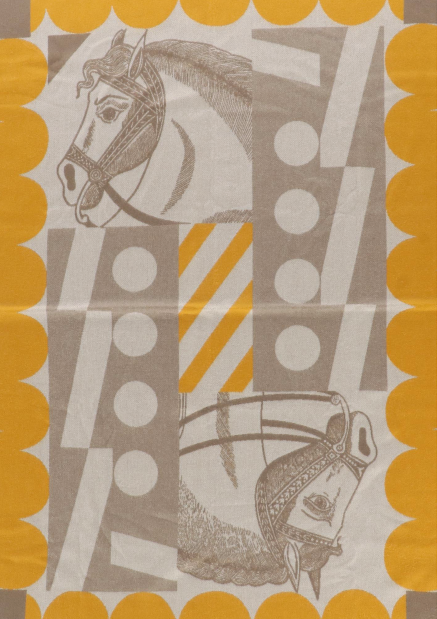 Hermès "Cheval Joker" Merino Wool and Cashmere Blanket