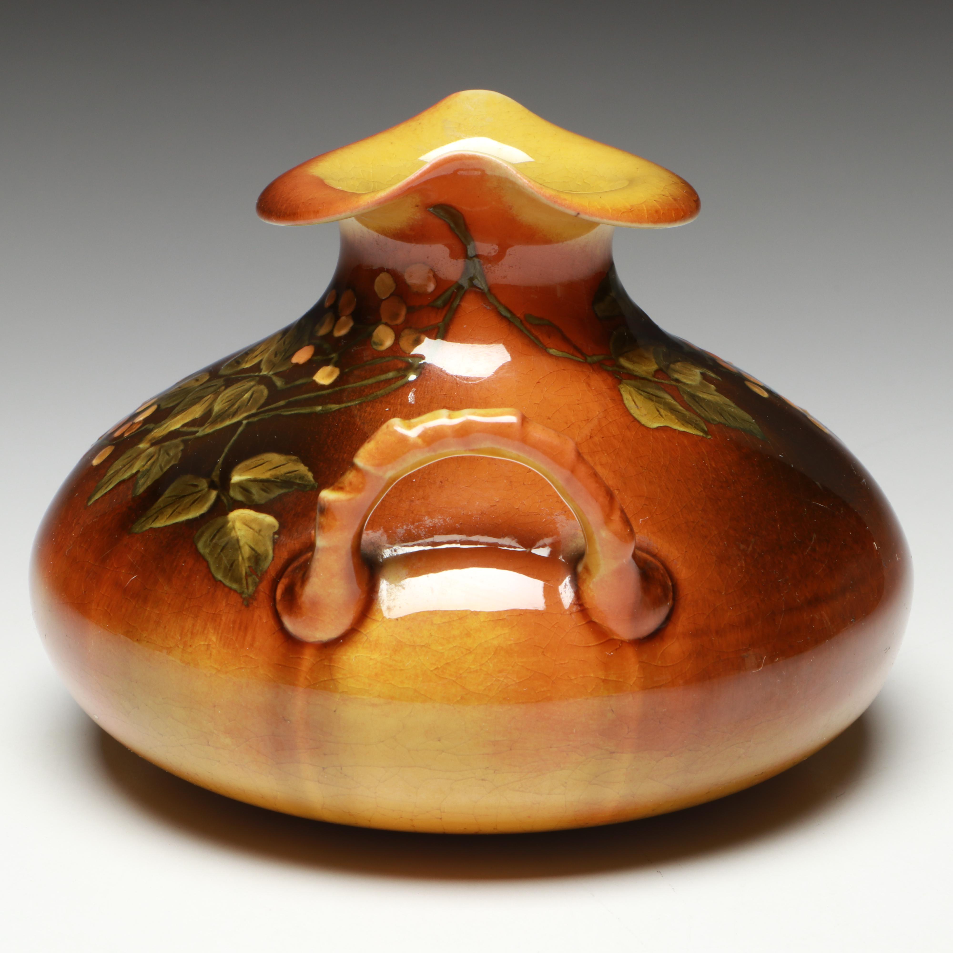 Rookwood Pottery Standard Glaze Double Handled Vase, 1888