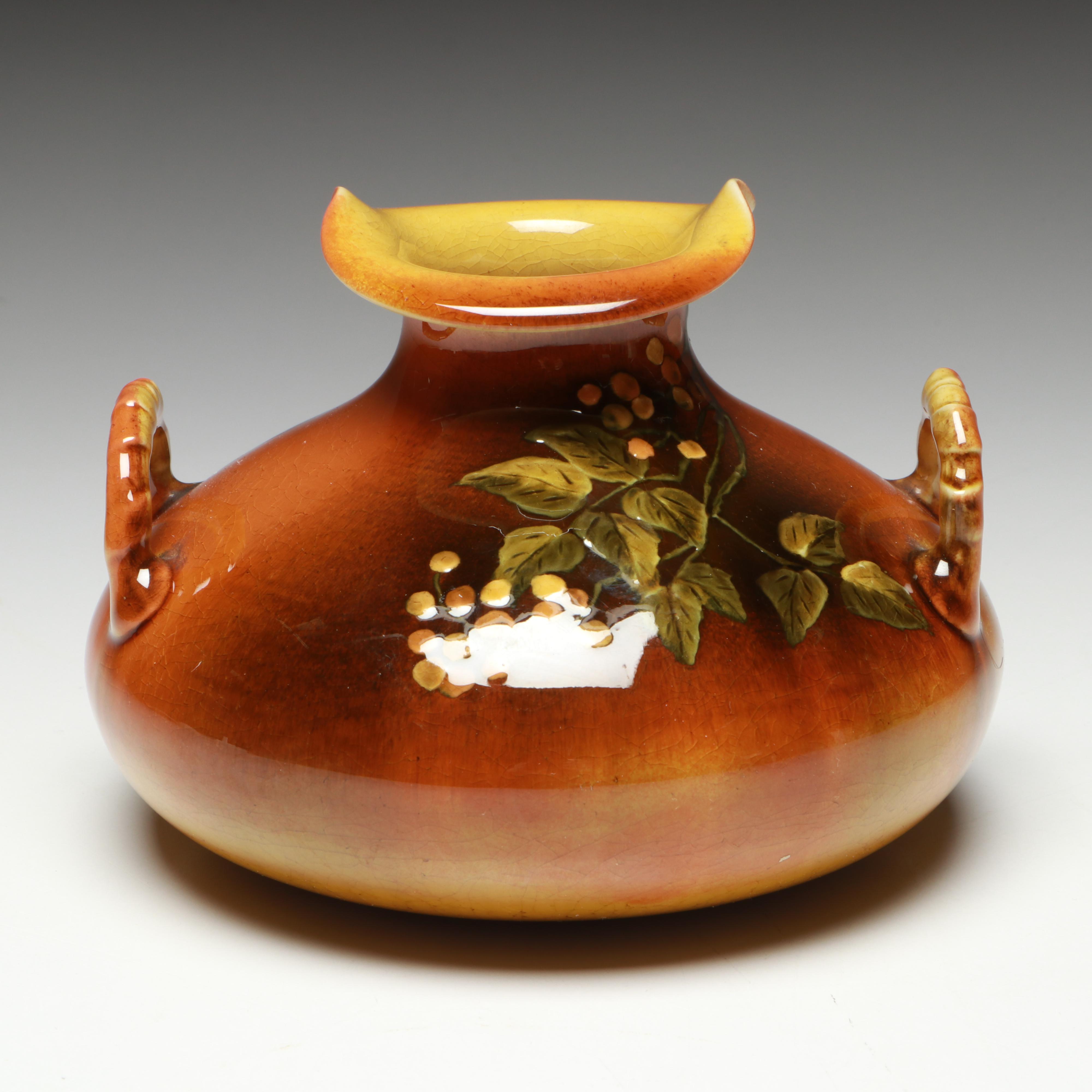 Rookwood Pottery Standard Glaze Double Handled Vase, 1888