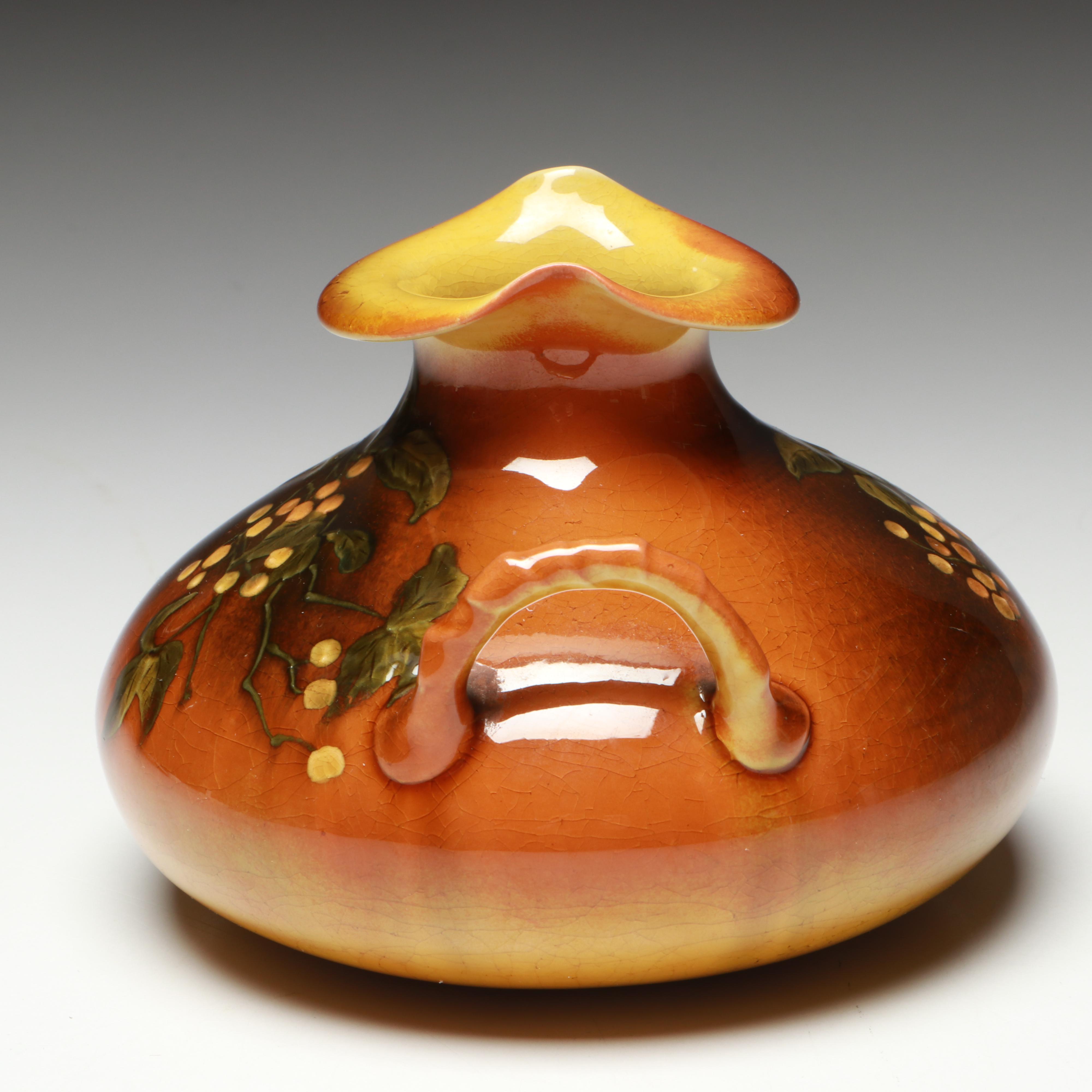 Rookwood Pottery Standard Glaze Double Handled Vase, 1888