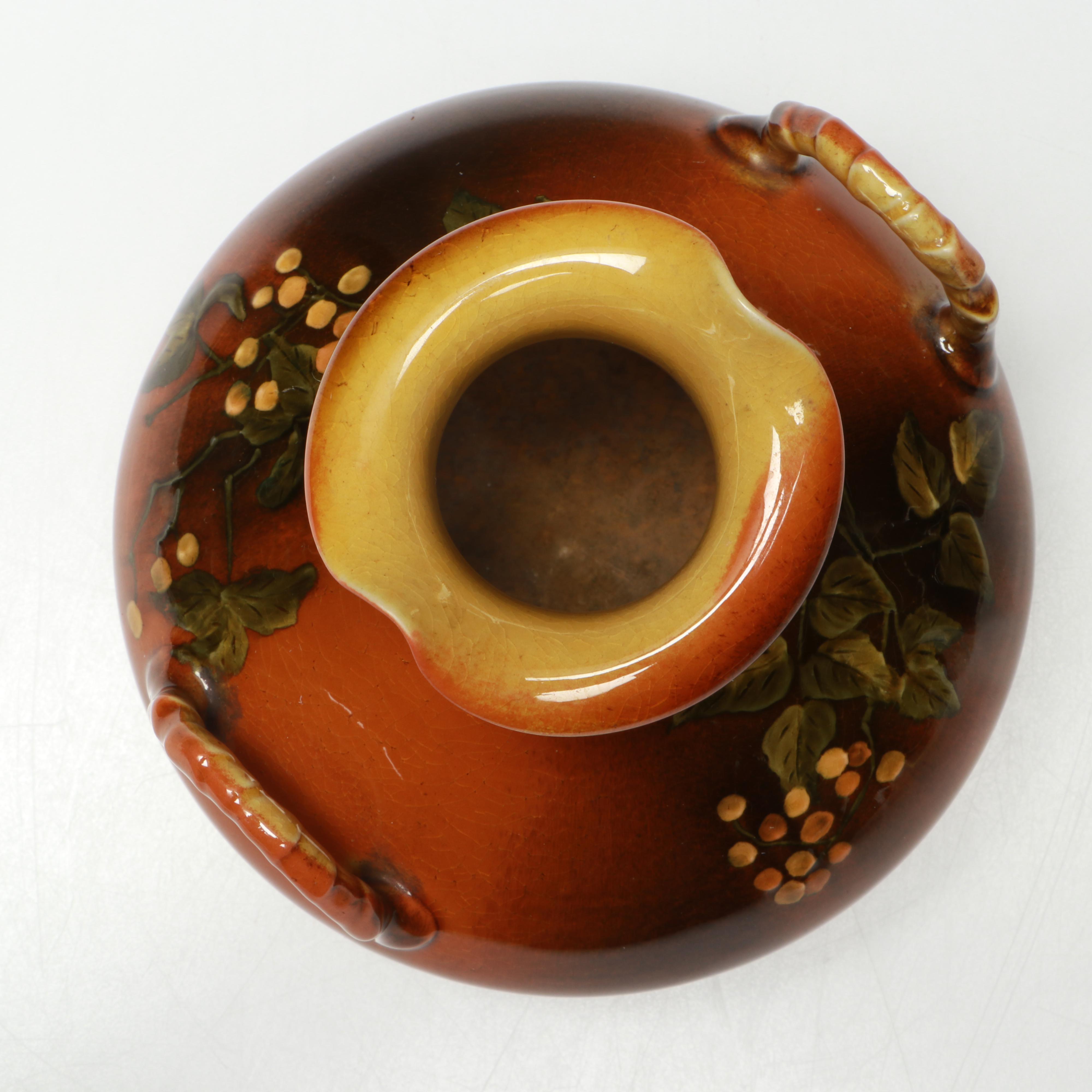 Rookwood Pottery Standard Glaze Double Handled Vase, 1888