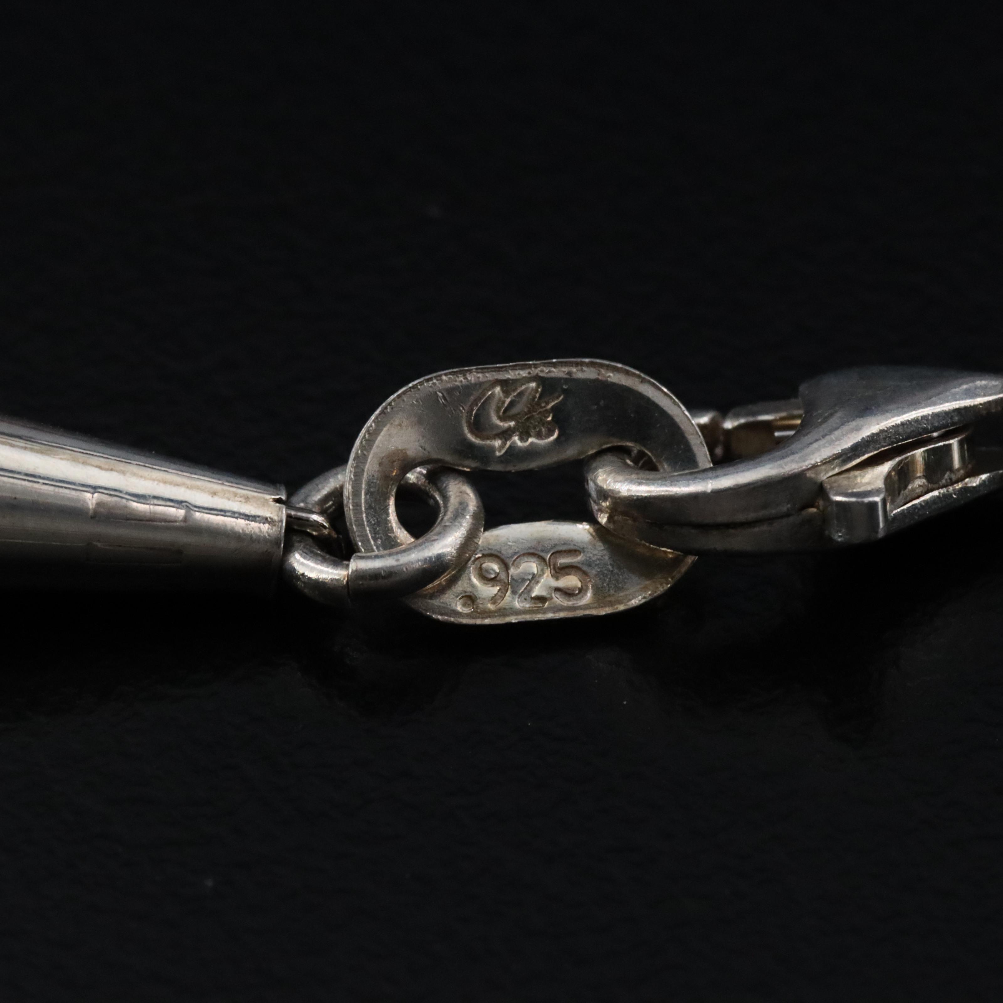 Carlisle Jewelry Sterling Pillow and Concho Stampwork Bead Necklace