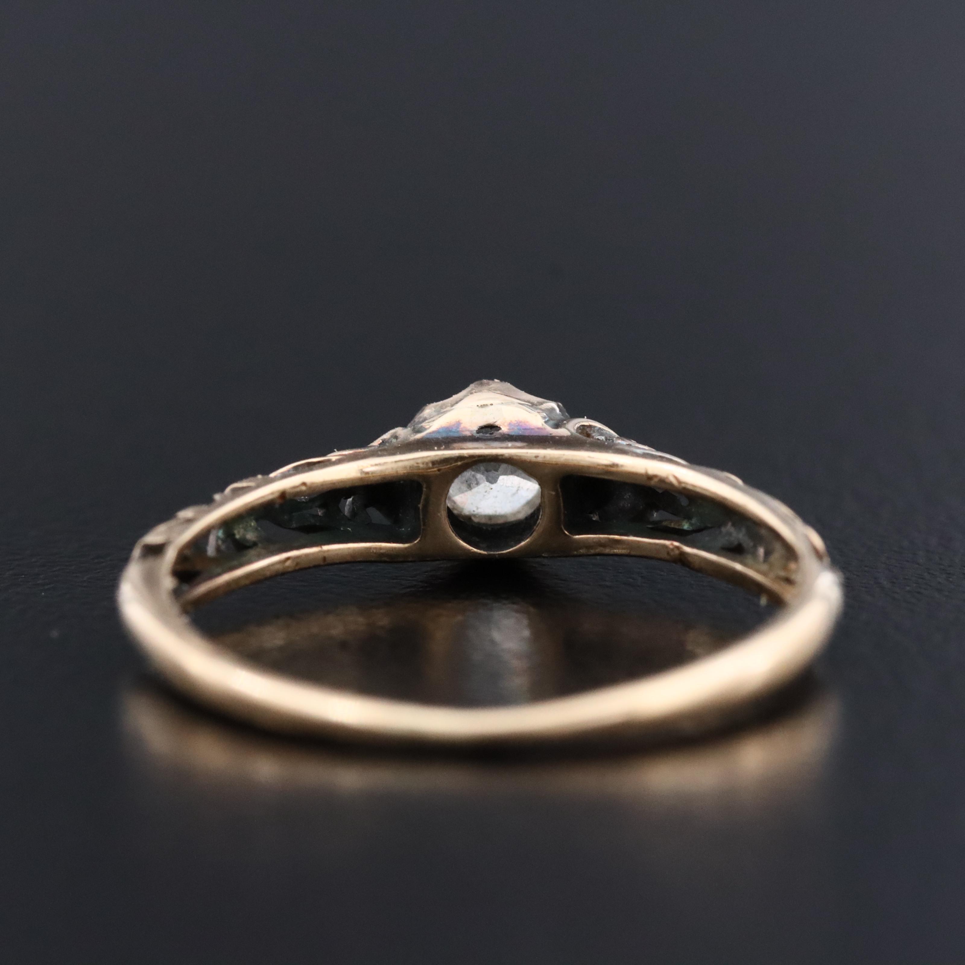 Vintage 14K 0.23 CT Diamond Solitaire Ring