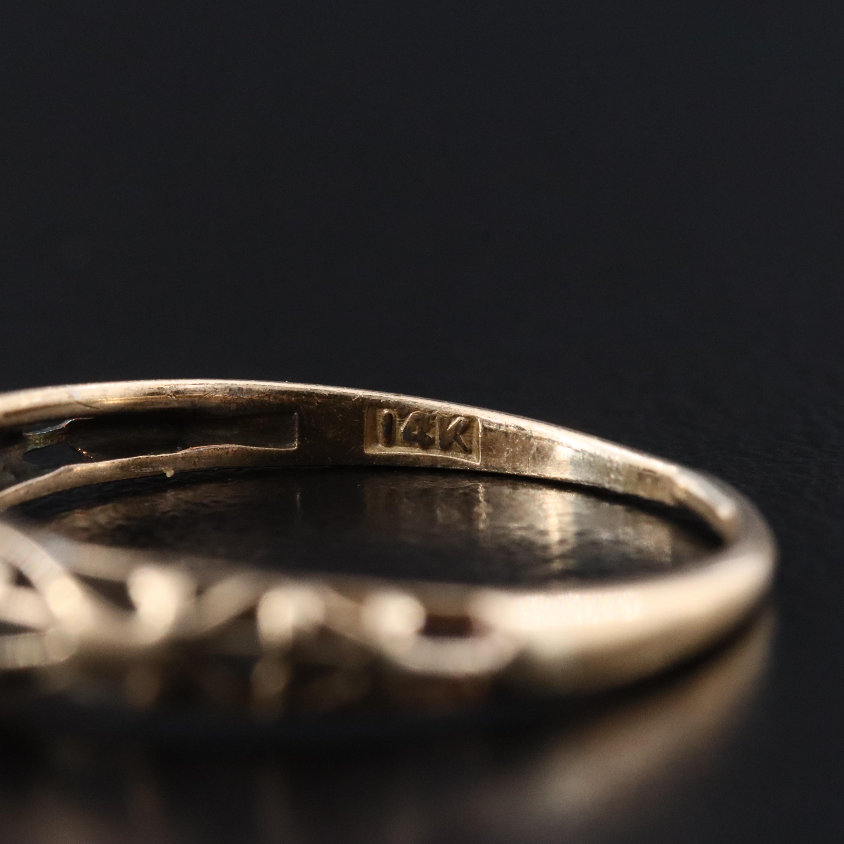 Vintage 14K 0.23 CT Diamond Solitaire Ring