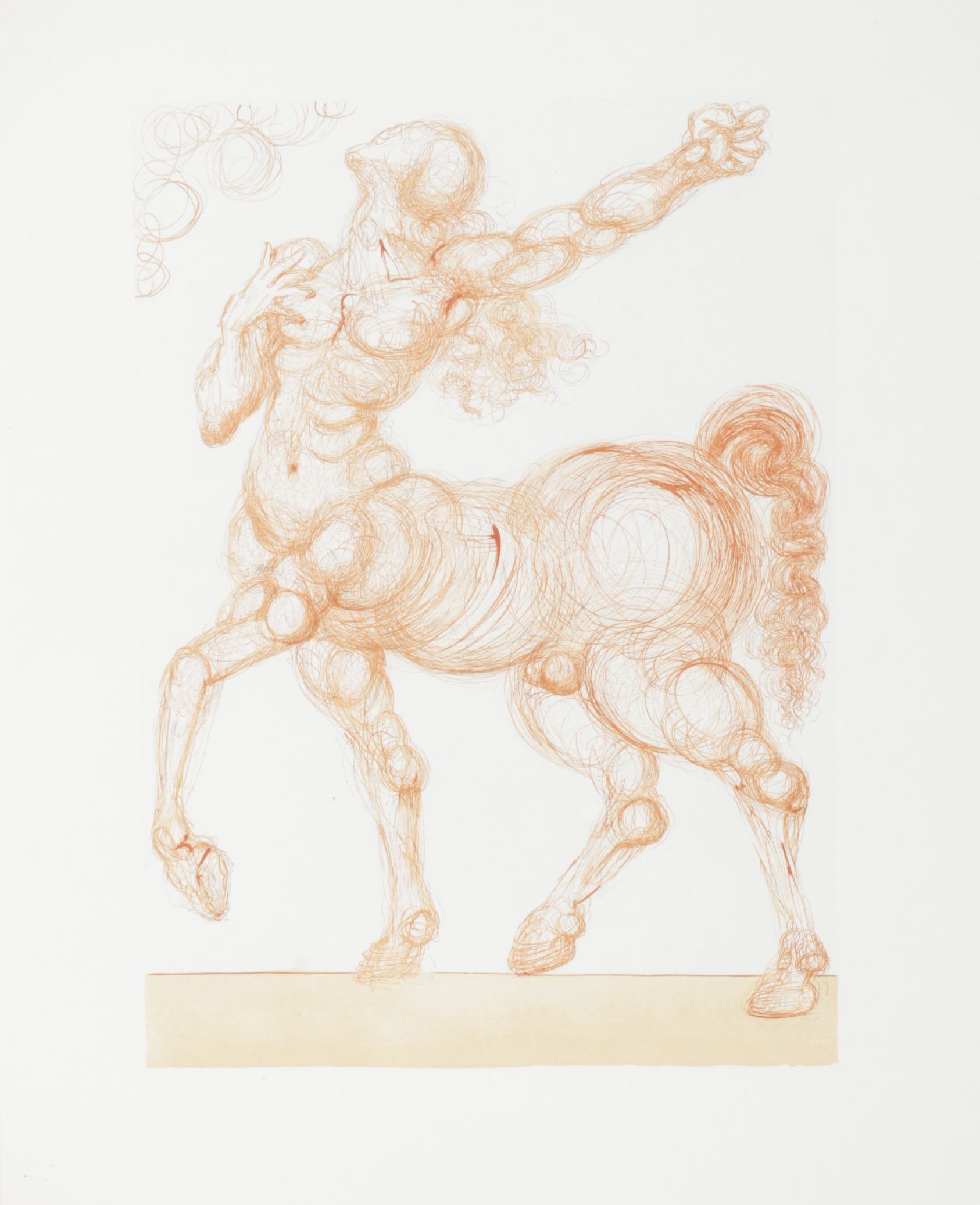 Salvador Dalí Wood Engraving "Le centaure," 1960–1964