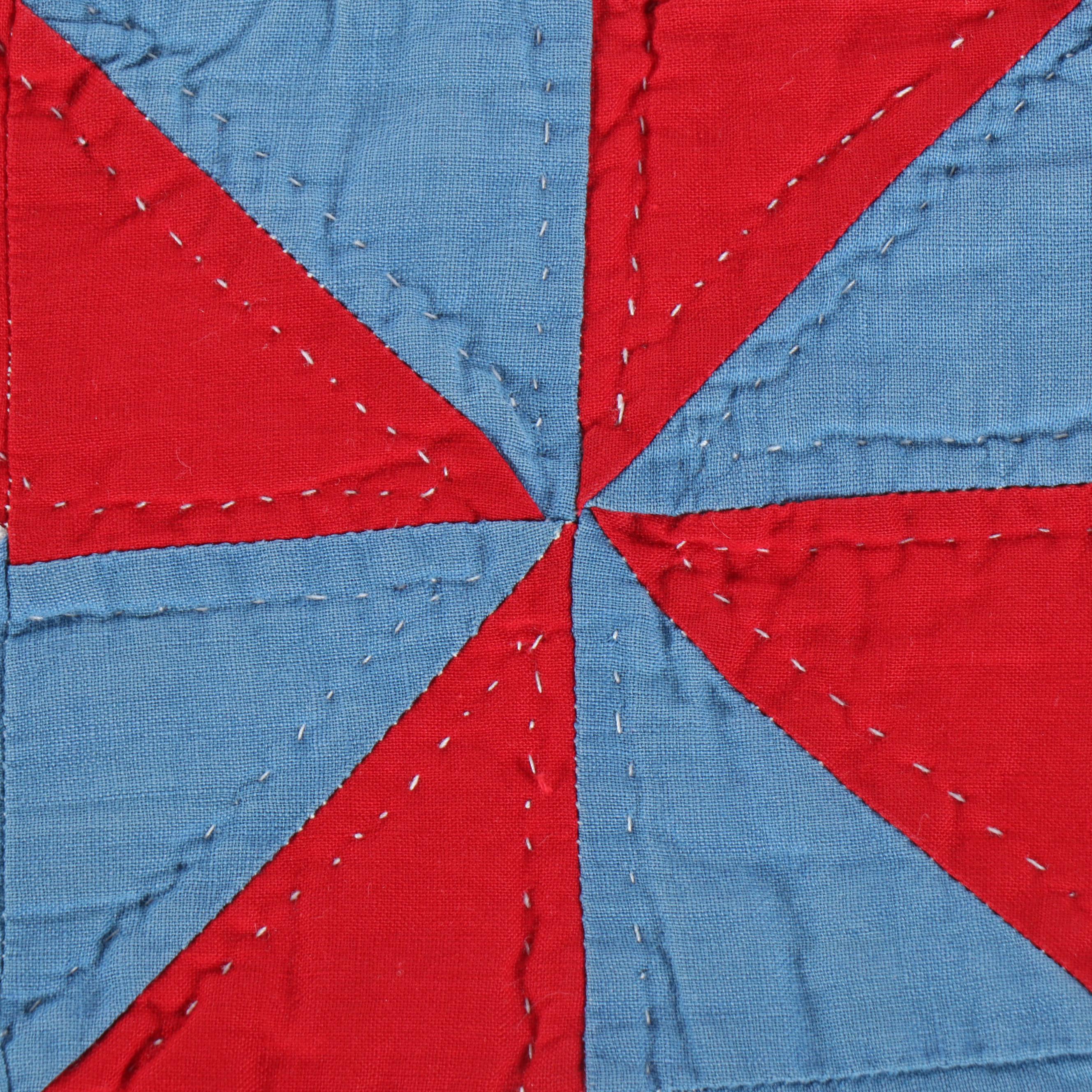 Red, White, and Blue "LeMoyne Stars" Quilt