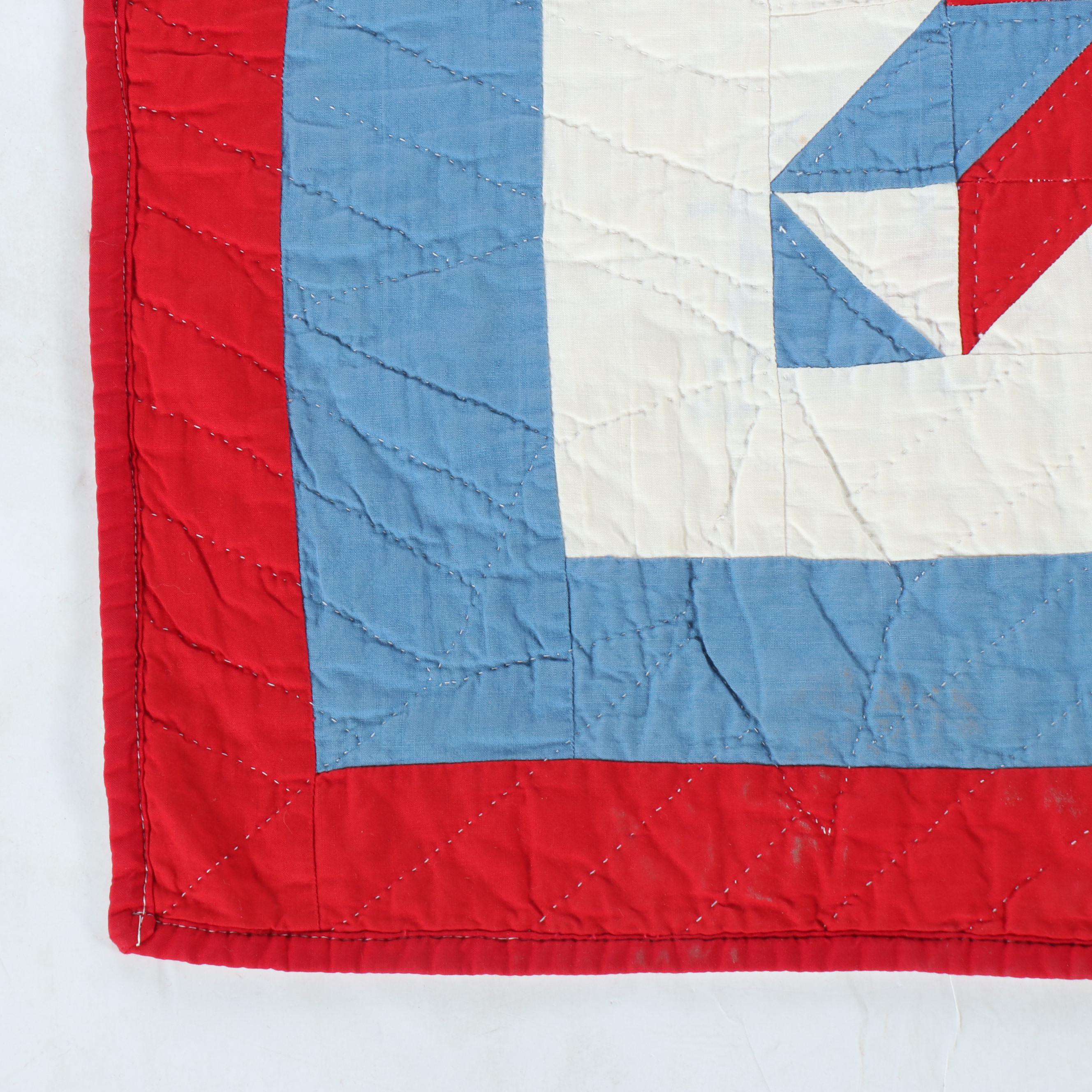 Red, White, and Blue "LeMoyne Stars" Quilt