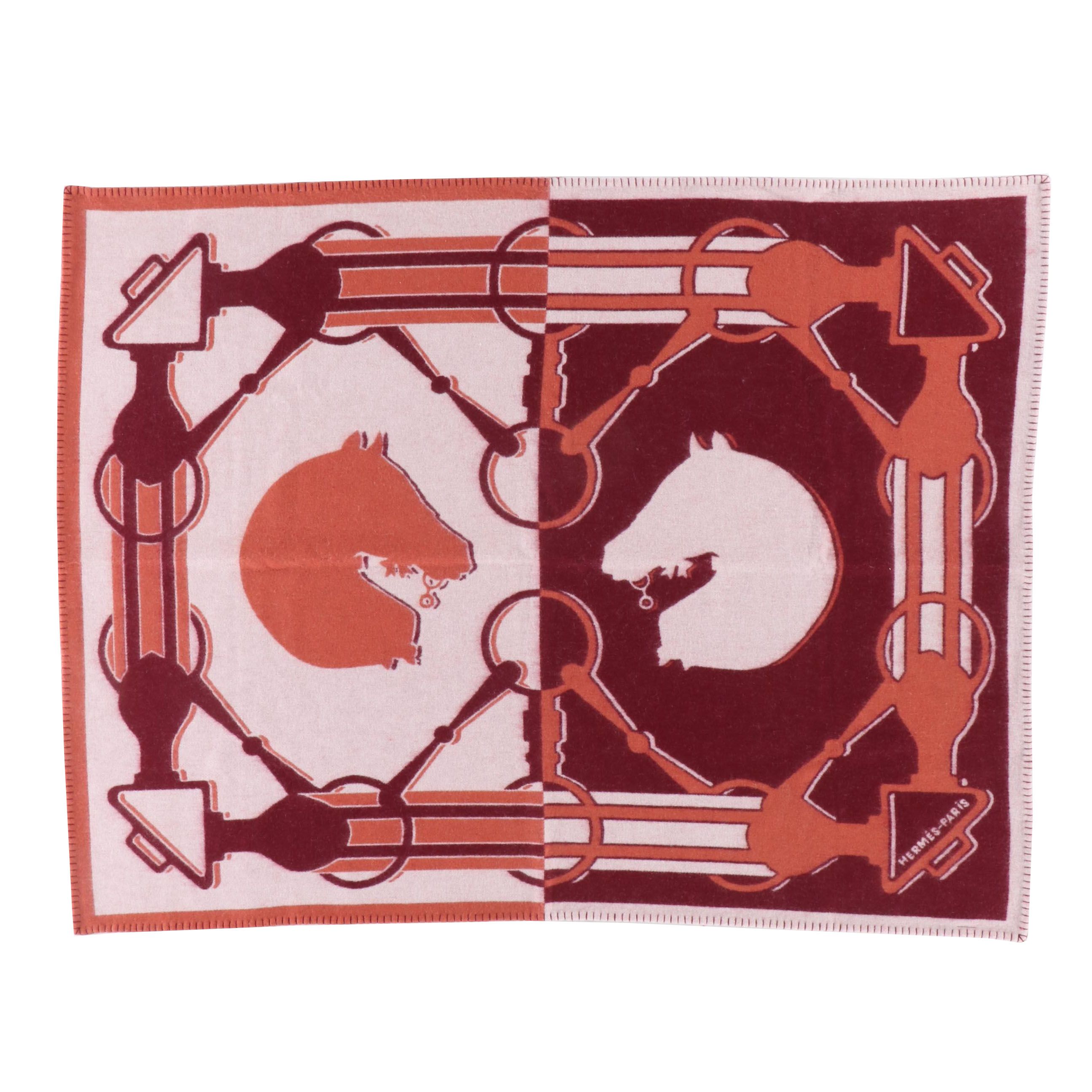 Hermès "Tatersale" Merino Wool and Cashmere Blanket