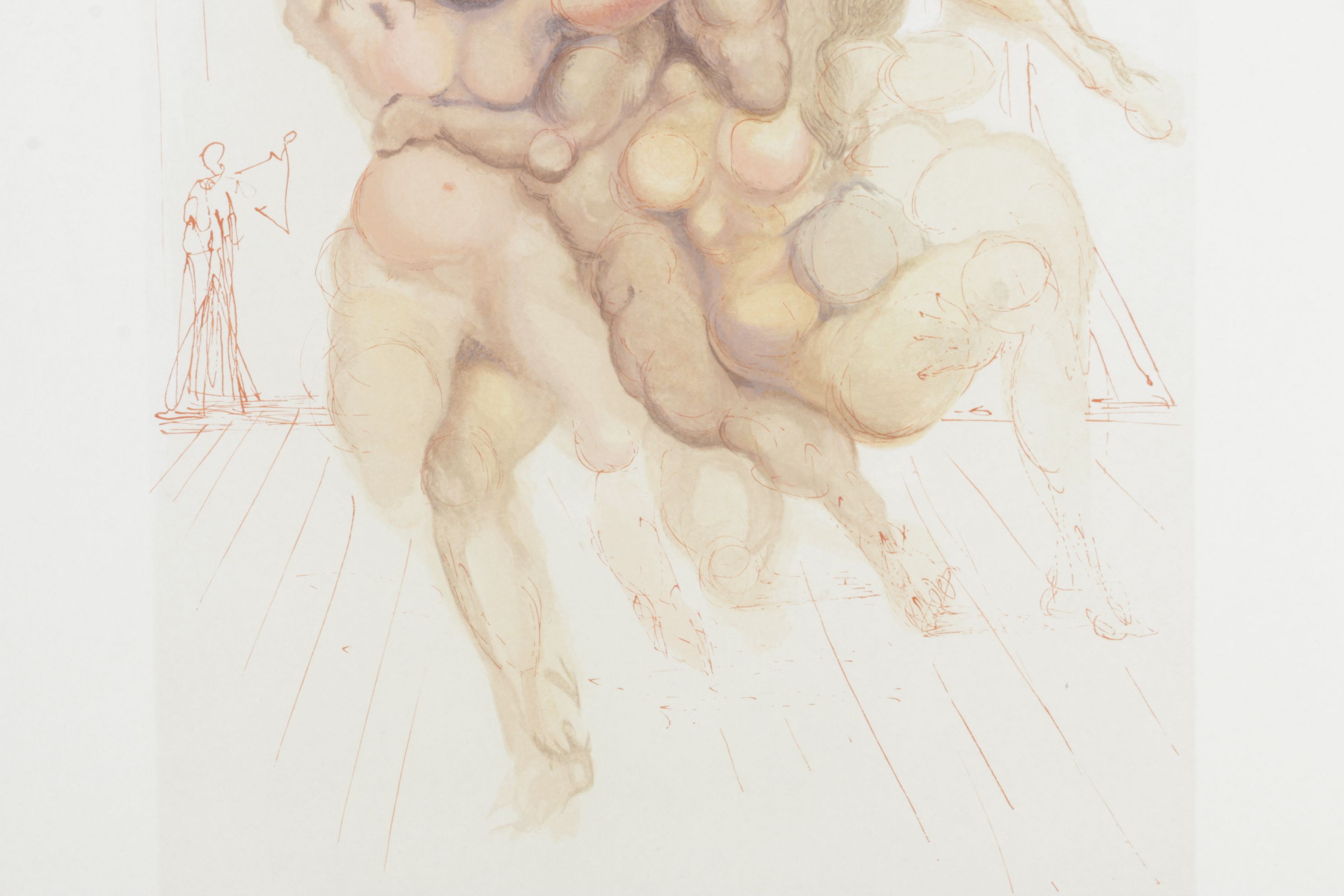 Salvador Dalí Wood Engraving "Les coléreux"