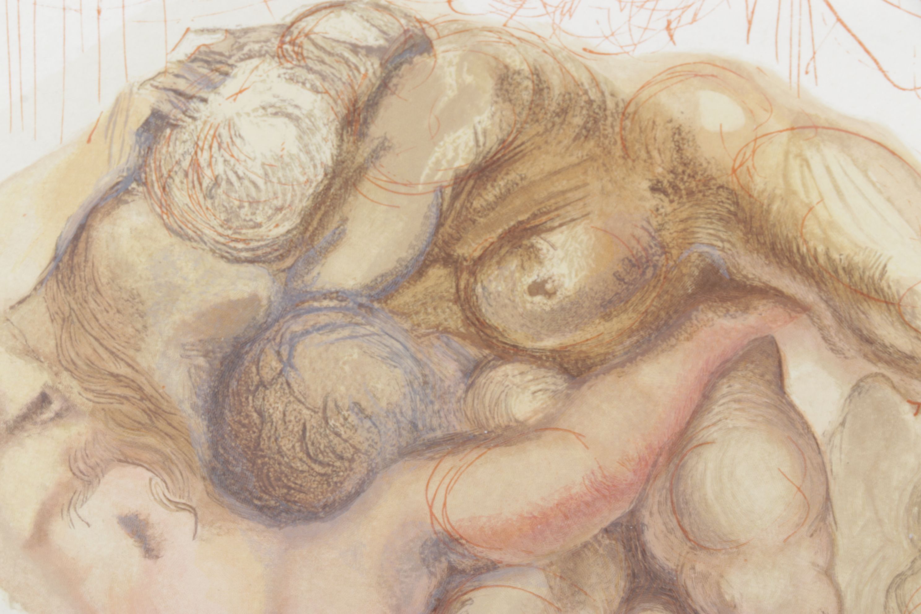 Salvador Dalí Wood Engraving "Les coléreux"