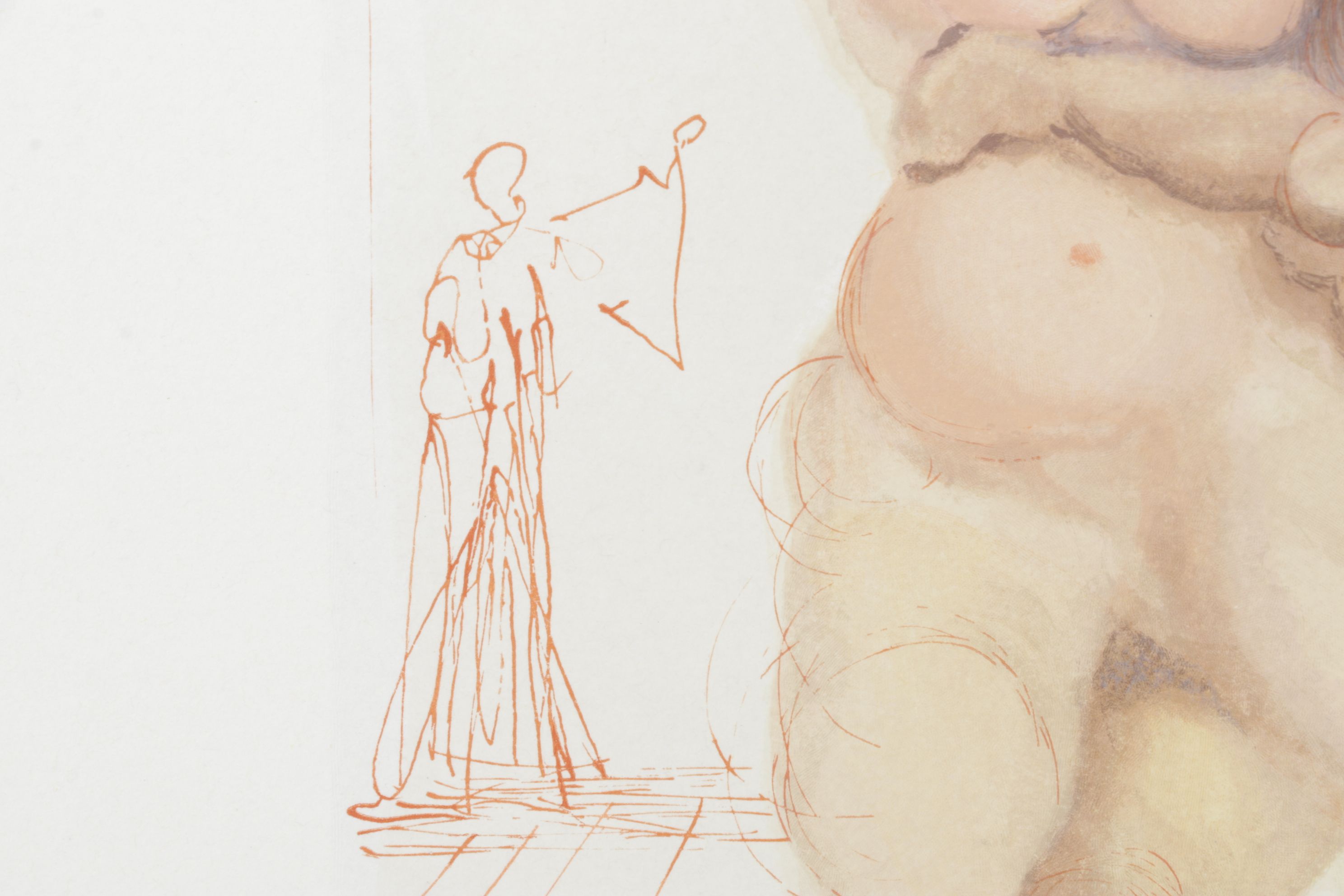 Salvador Dalí Wood Engraving "Les coléreux"