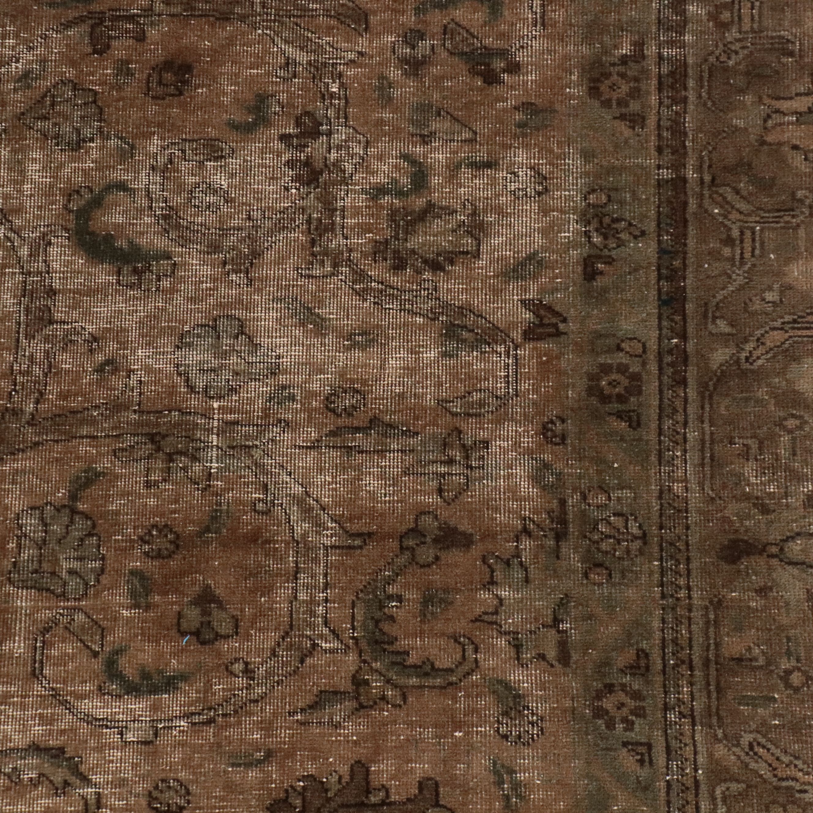 3'6 x 11' Hand-Knotted Turkish Oushak Rug Remnant