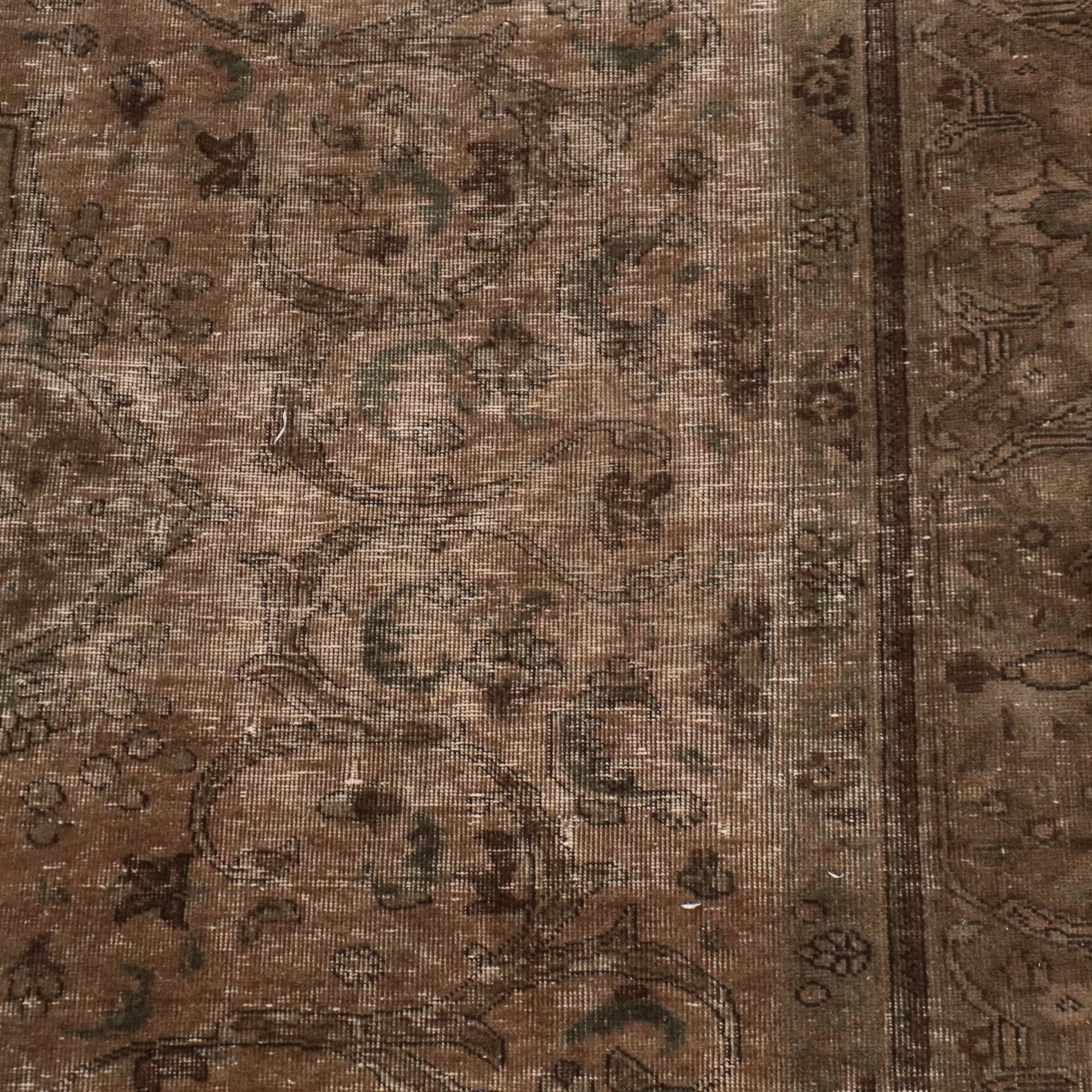 3'6 x 11' Hand-Knotted Turkish Oushak Rug Remnant
