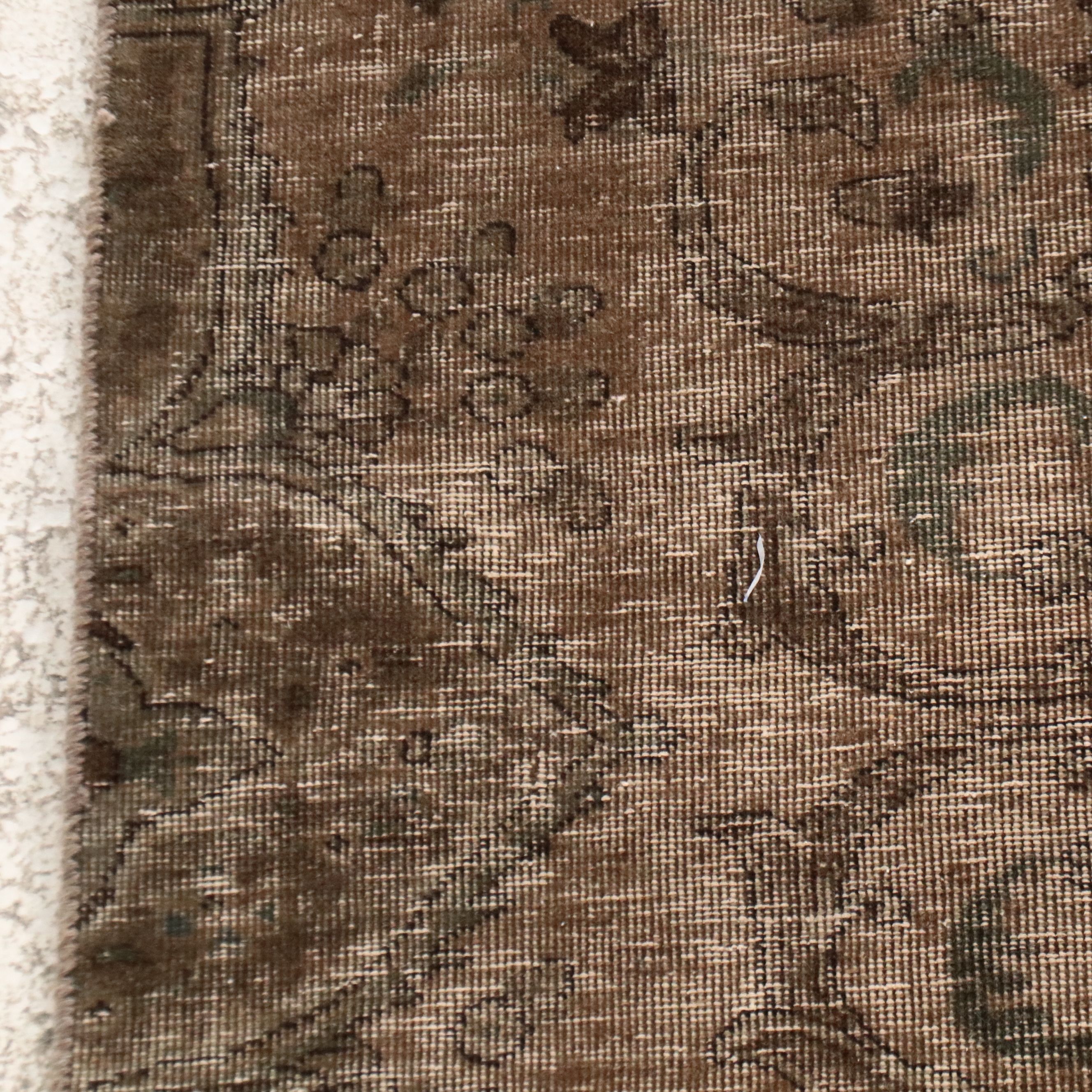 3'6 x 11' Hand-Knotted Turkish Oushak Rug Remnant