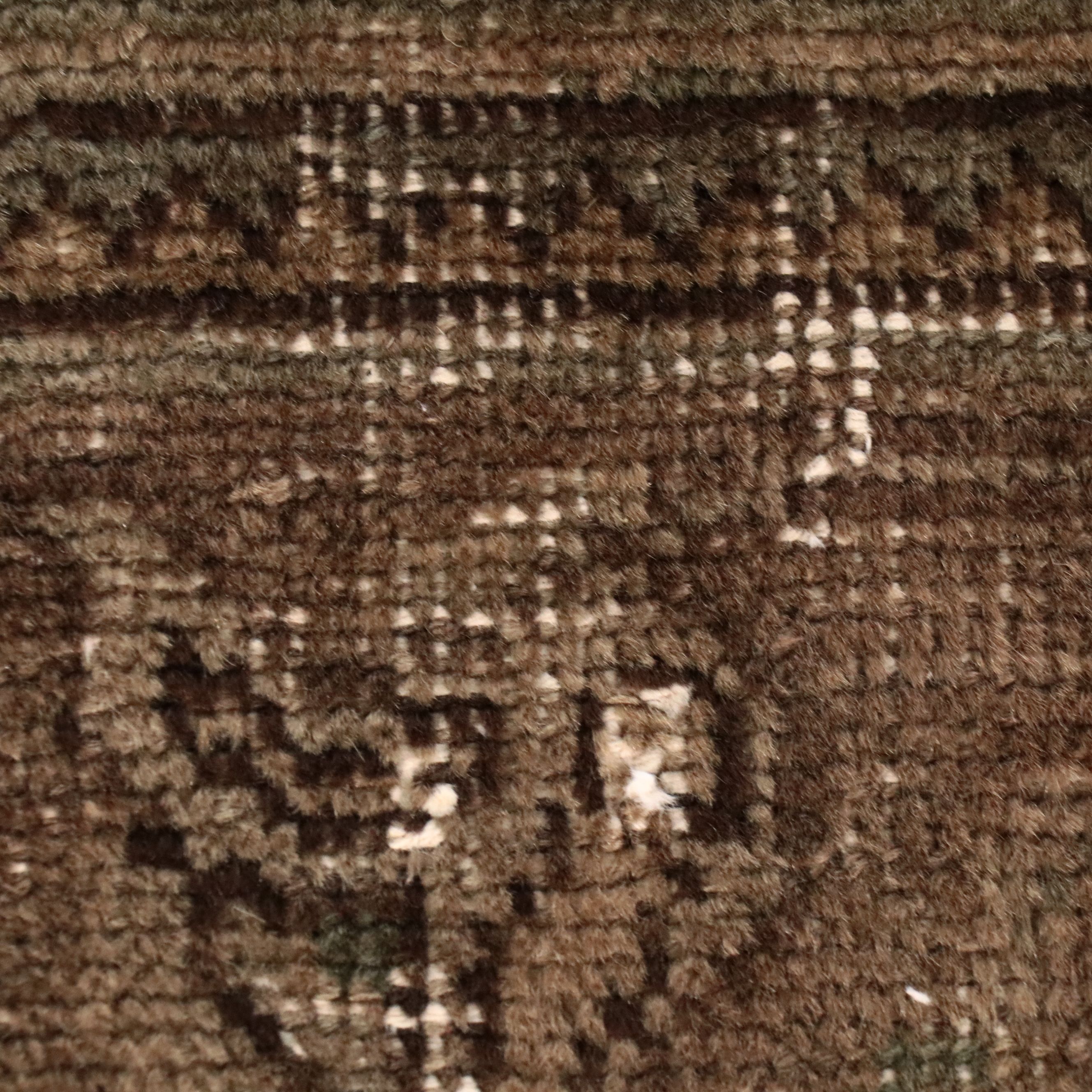 3'6 x 11' Hand-Knotted Turkish Oushak Rug Remnant