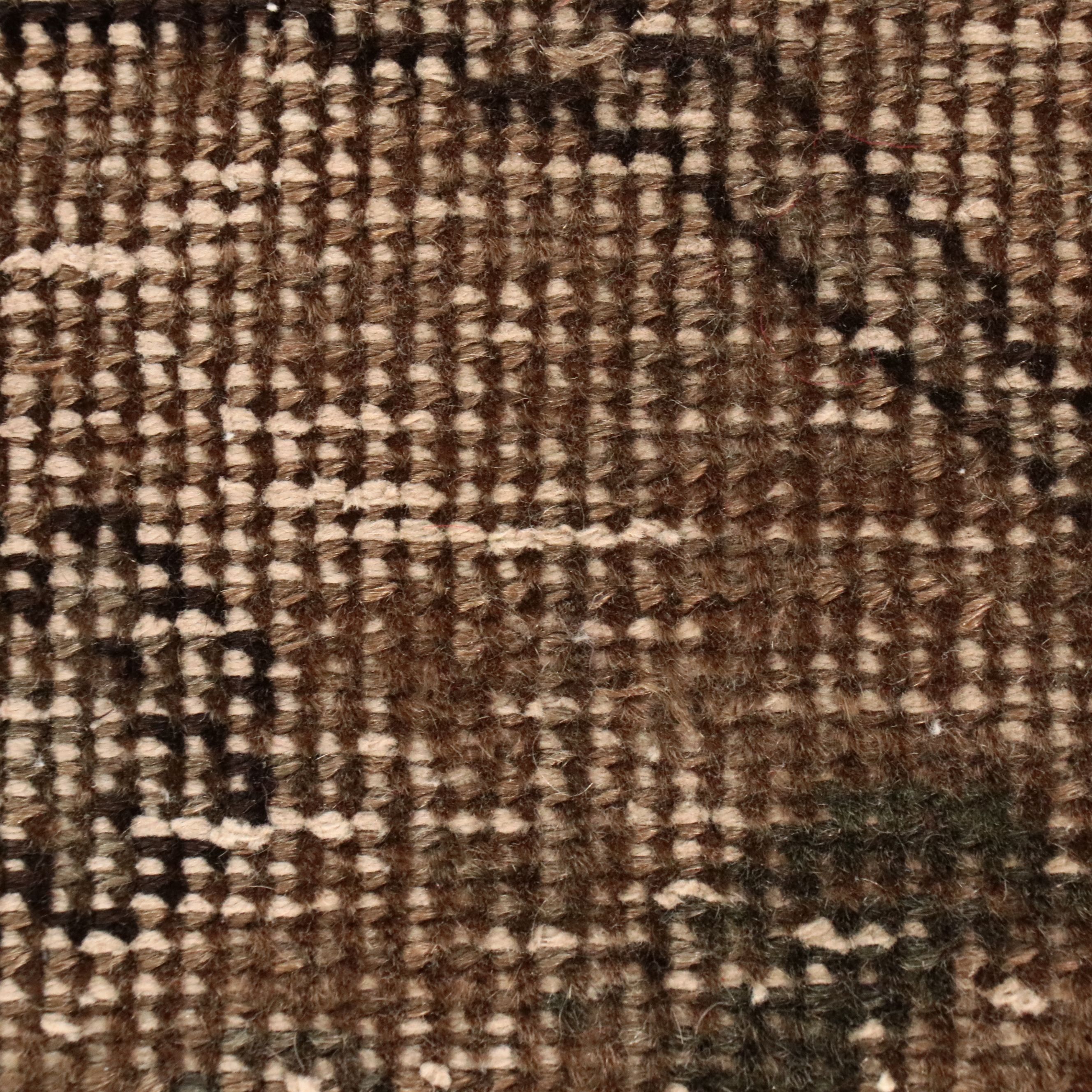 3'6 x 11' Hand-Knotted Turkish Oushak Rug Remnant