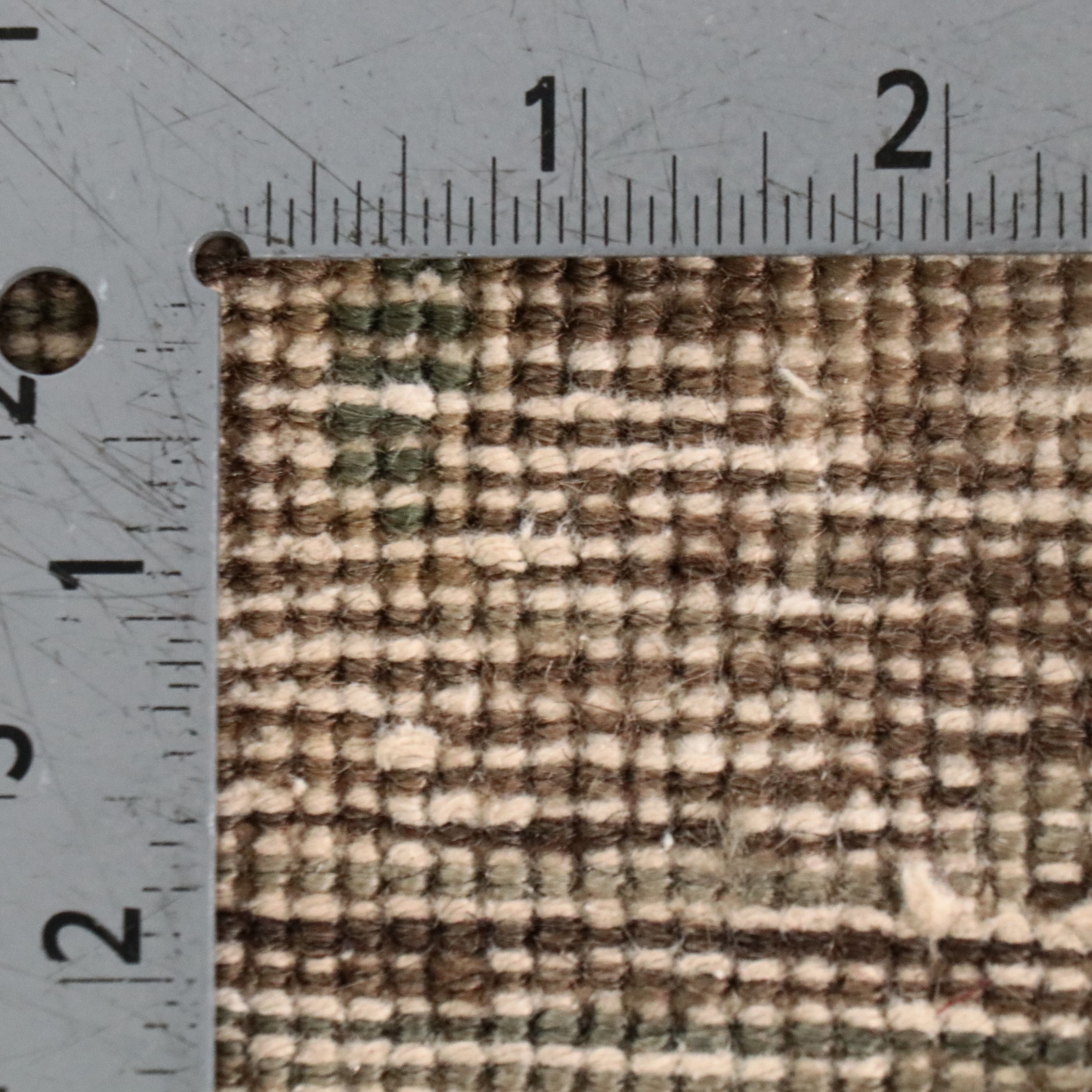 3'6 x 11' Hand-Knotted Turkish Oushak Rug Remnant