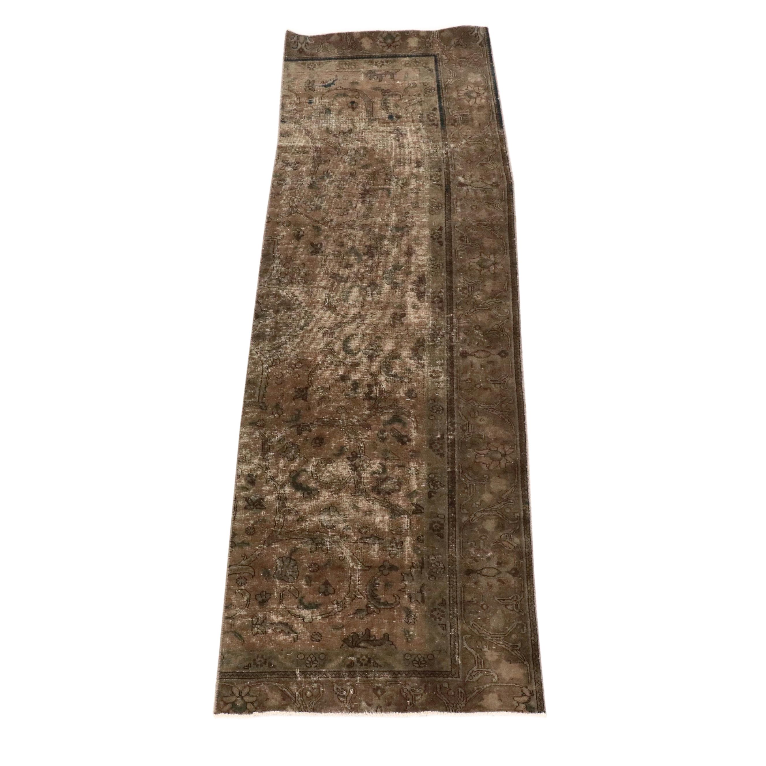 3'6 x 11' Hand-Knotted Turkish Oushak Rug Remnant
