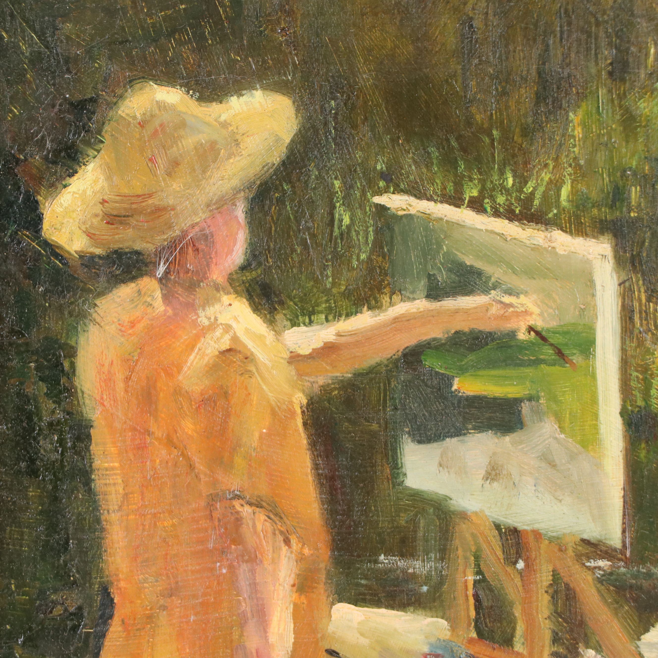Richard Stalter Oil Painting of Artist, 20th Century