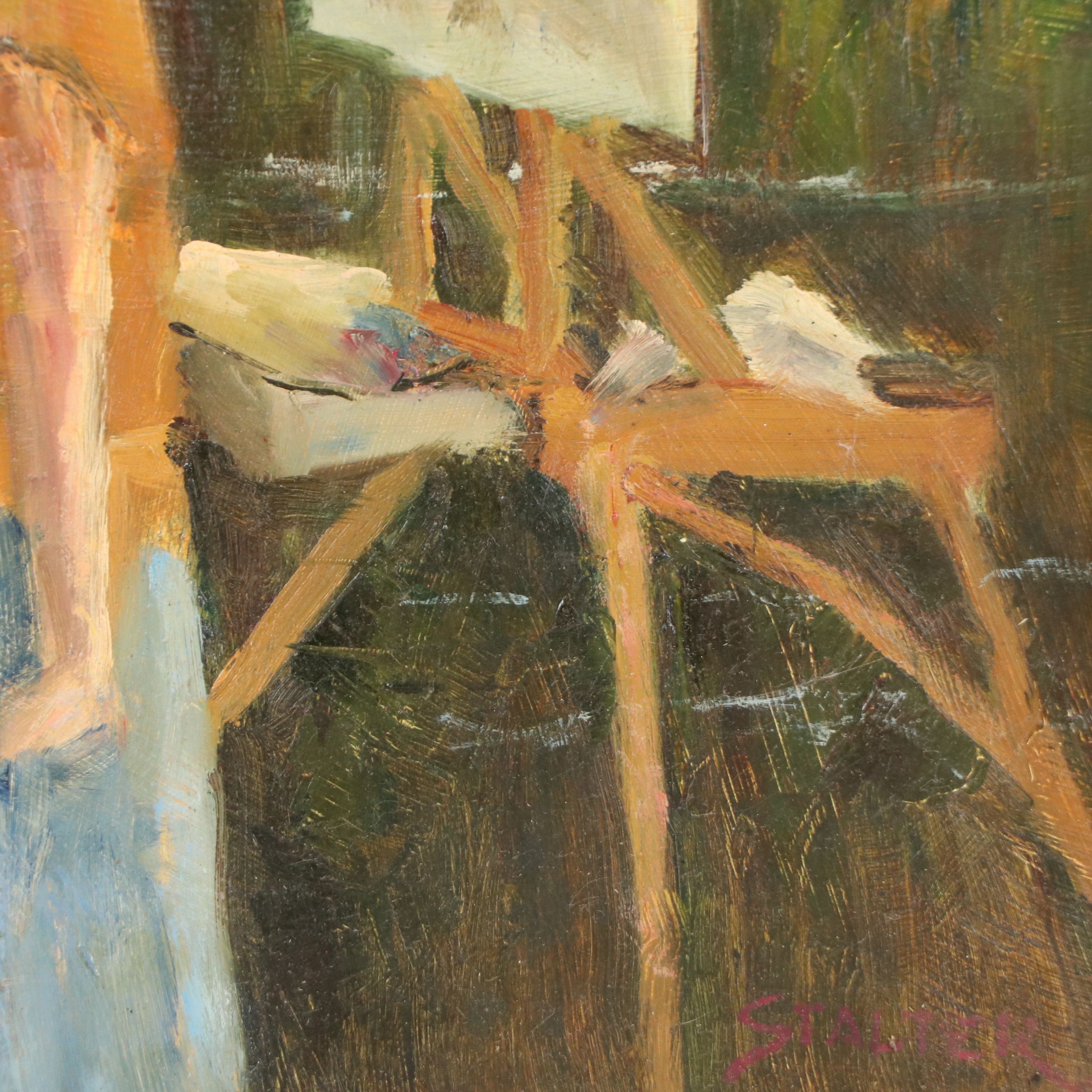 Richard Stalter Oil Painting of Artist, 20th Century