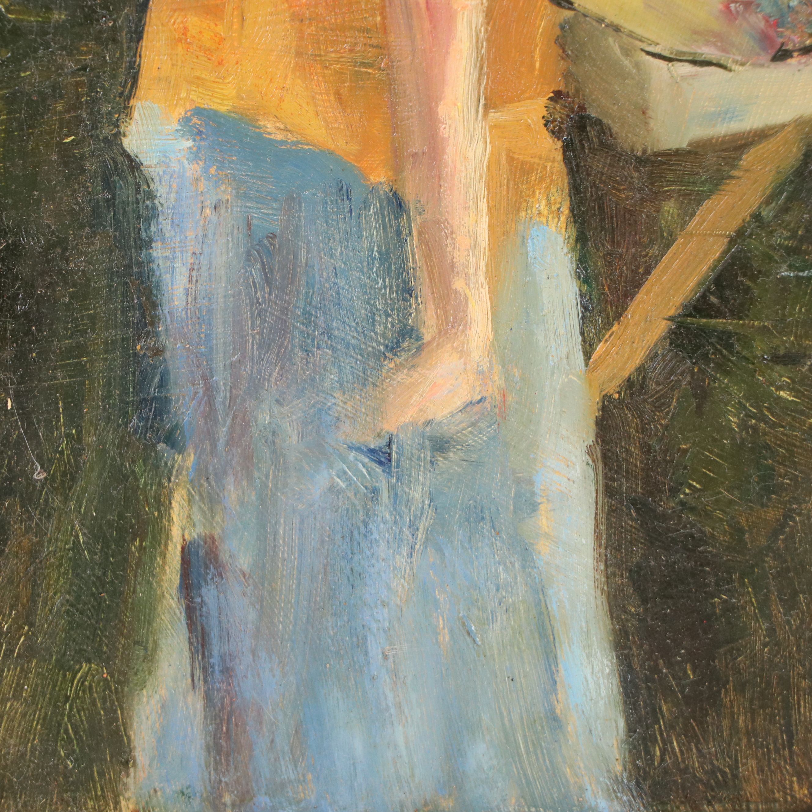 Richard Stalter Oil Painting of Artist, 20th Century