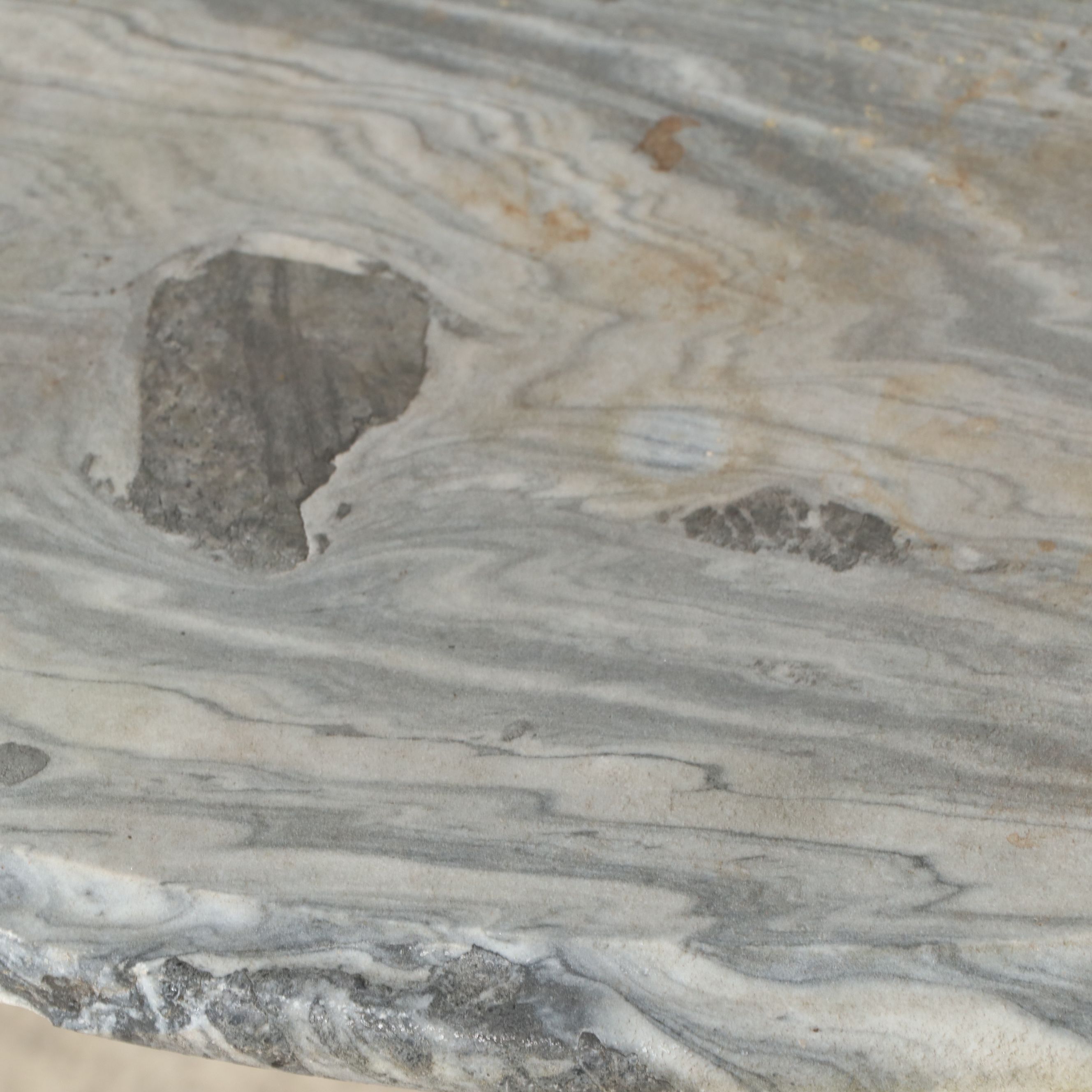 Victorian Cast Iron Patio Bistro Table with Marble Top