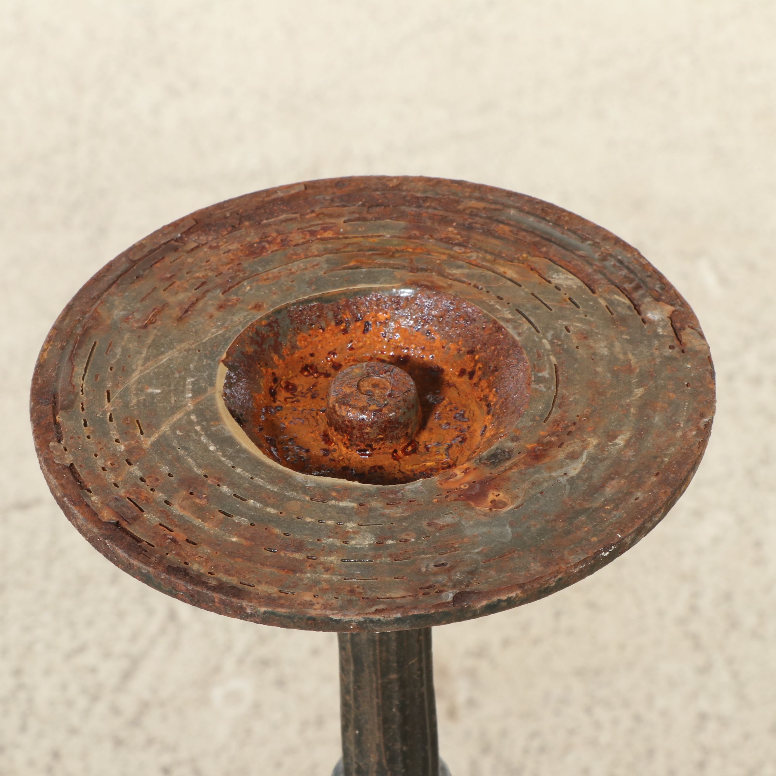 Victorian Cast Iron Patio Bistro Table with Marble Top