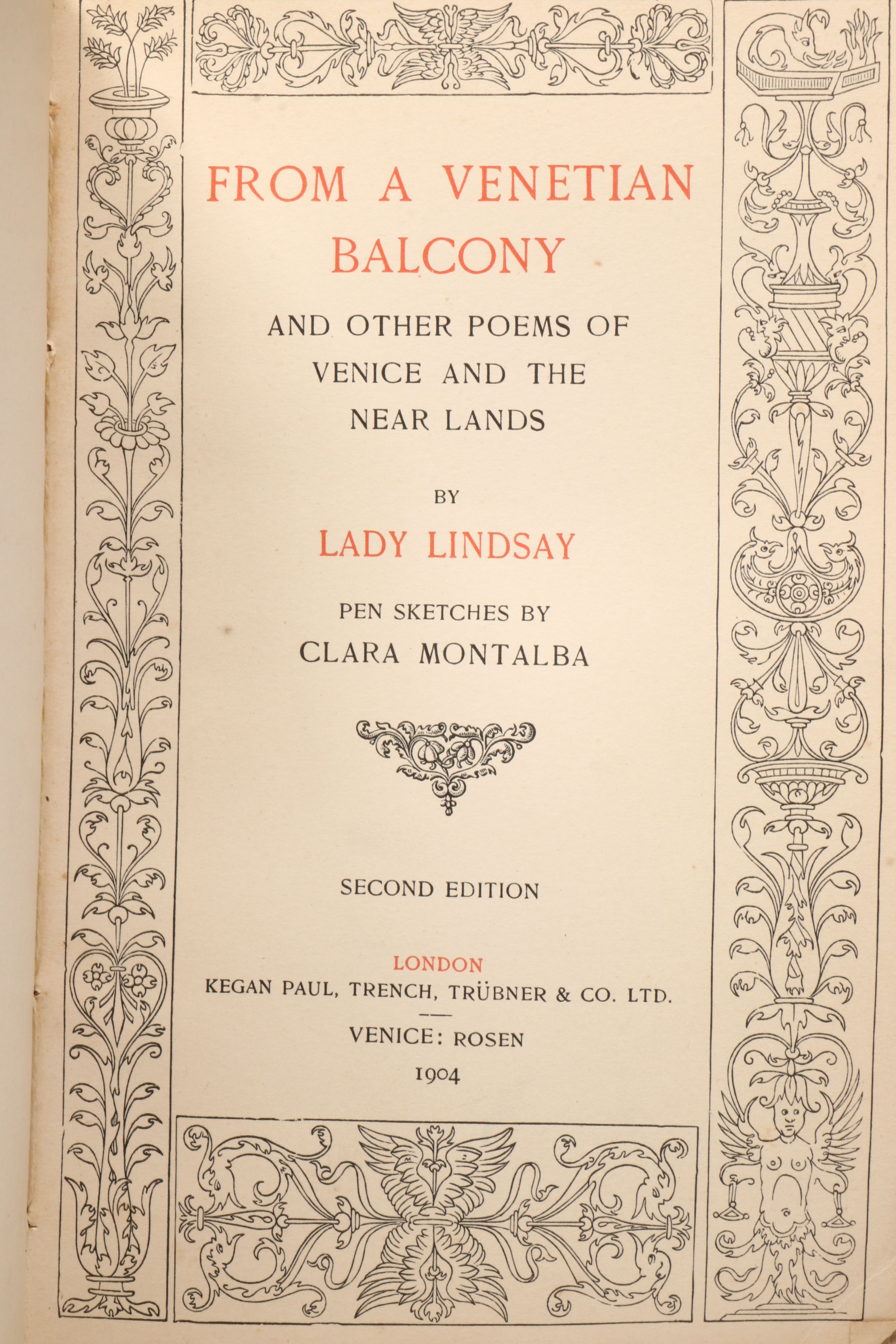 Vellum Bound "From a Venetian Balcony" by Lady Lindsay and More Books