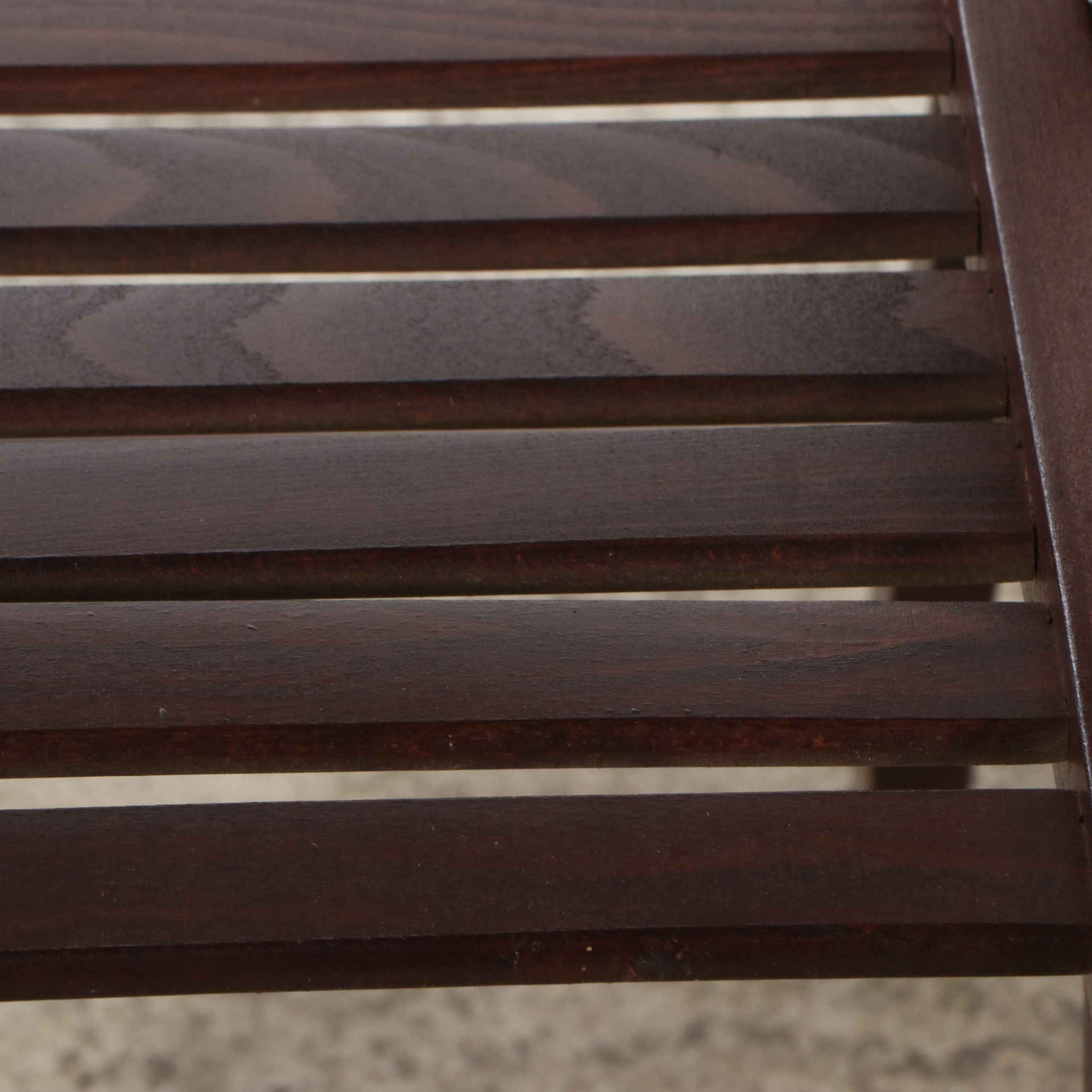 Set of Four Mid Century Style Walnut Finish Folding Chairs