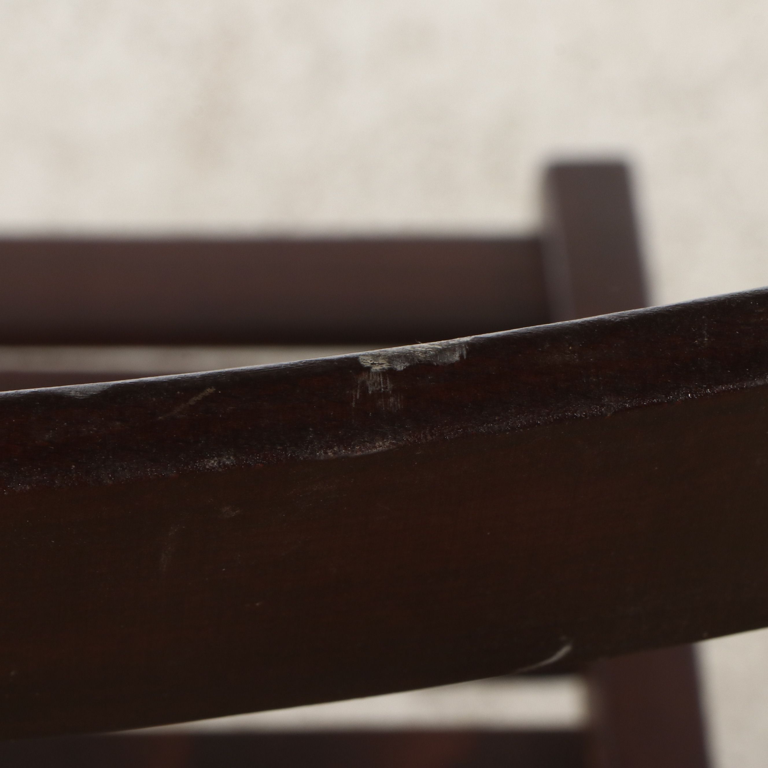 Set of Four Mid Century Style Walnut Finish Folding Chairs