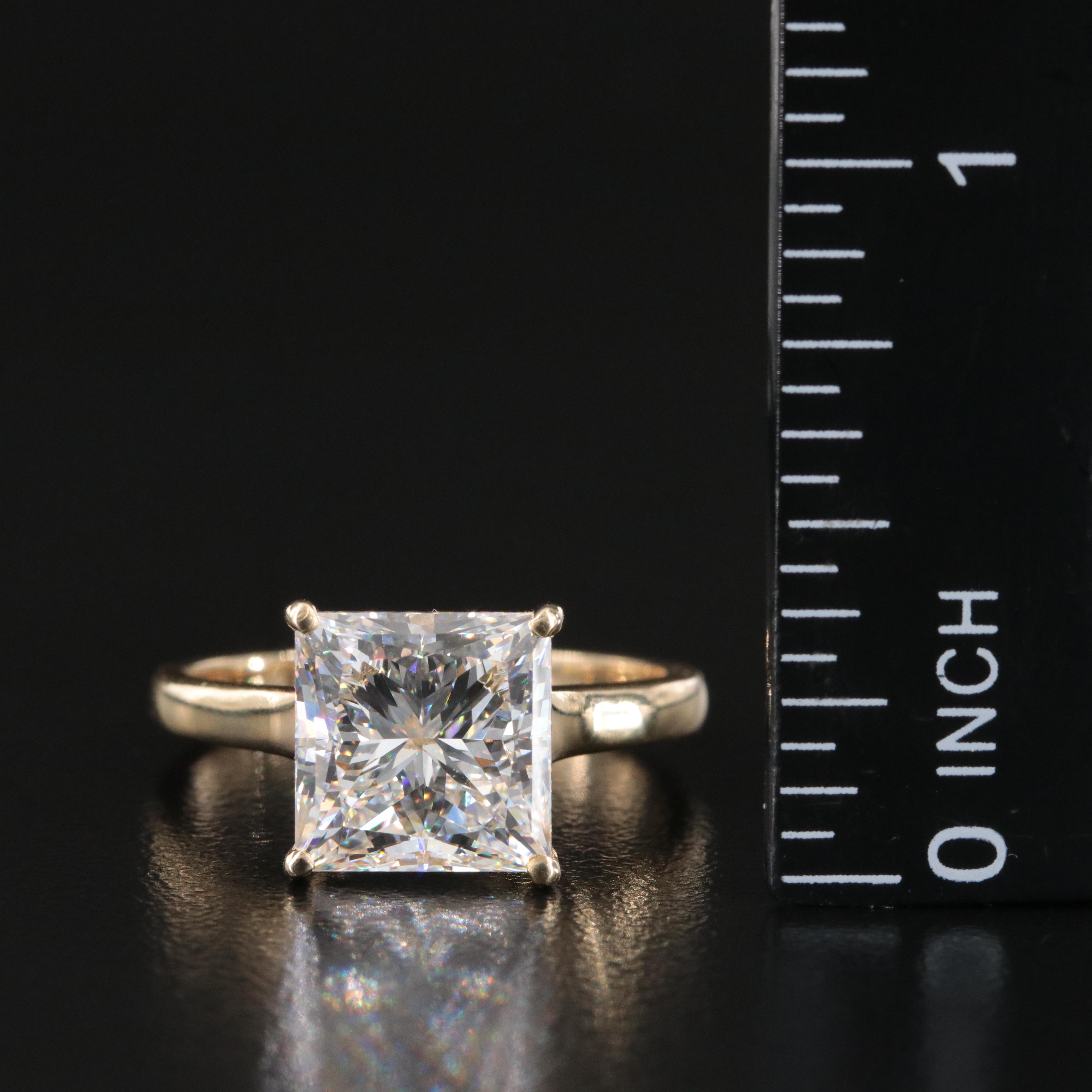 14K 5.00 CT Lab Grown Diamond Solitaire Ring with IGI Report