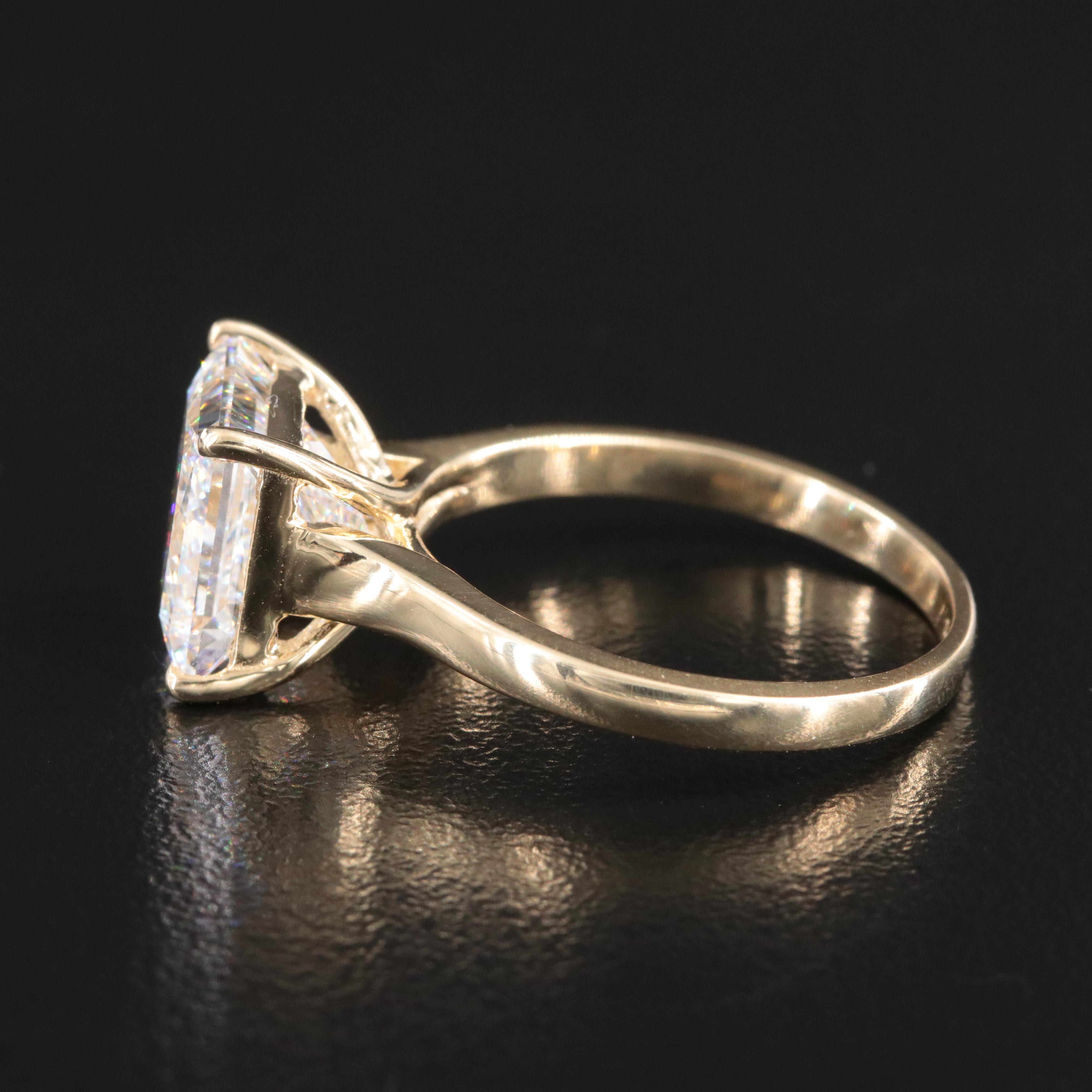 14K 5.00 CT Lab Grown Diamond Solitaire Ring with IGI Report