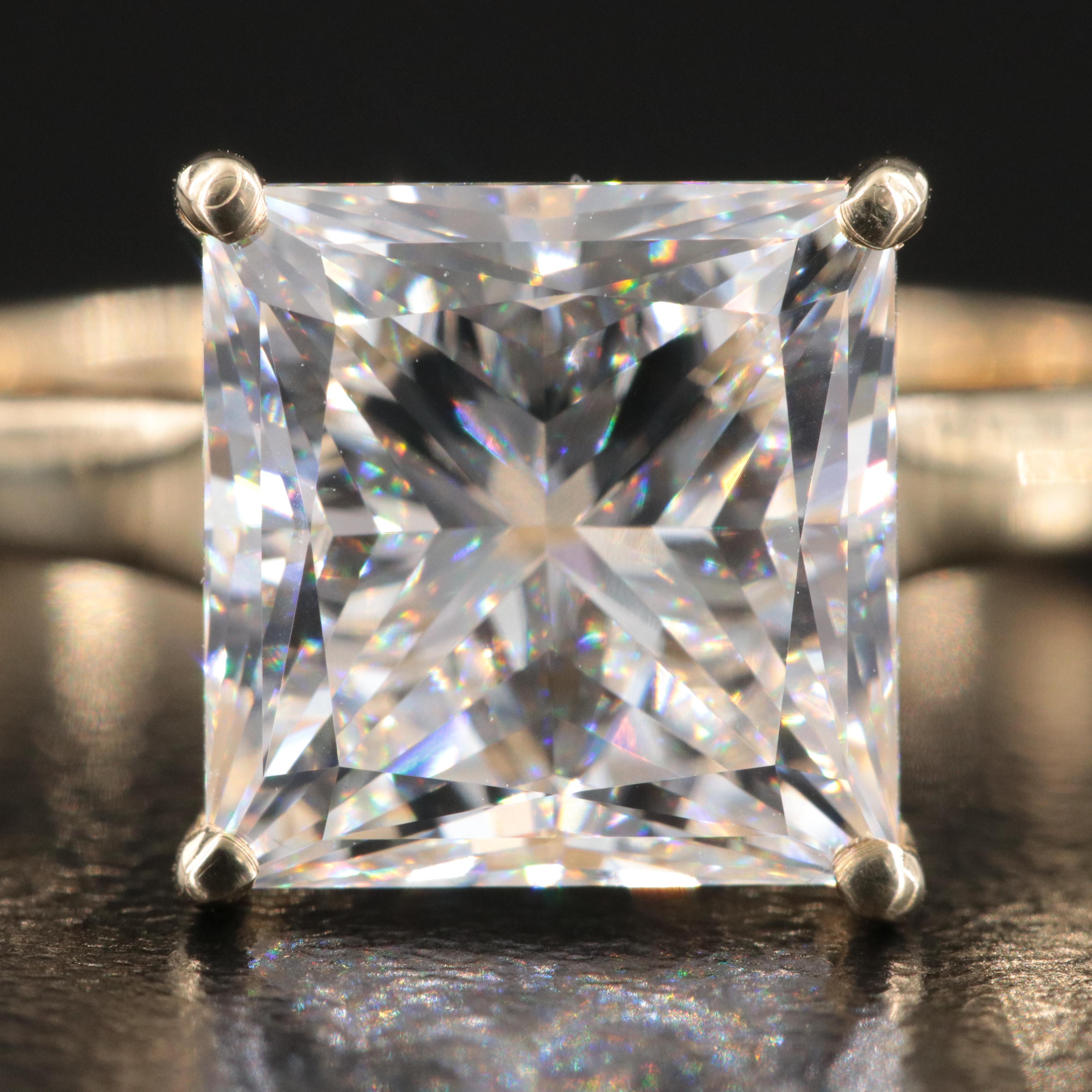 14K 5.00 CT Lab Grown Diamond Solitaire Ring with IGI Report