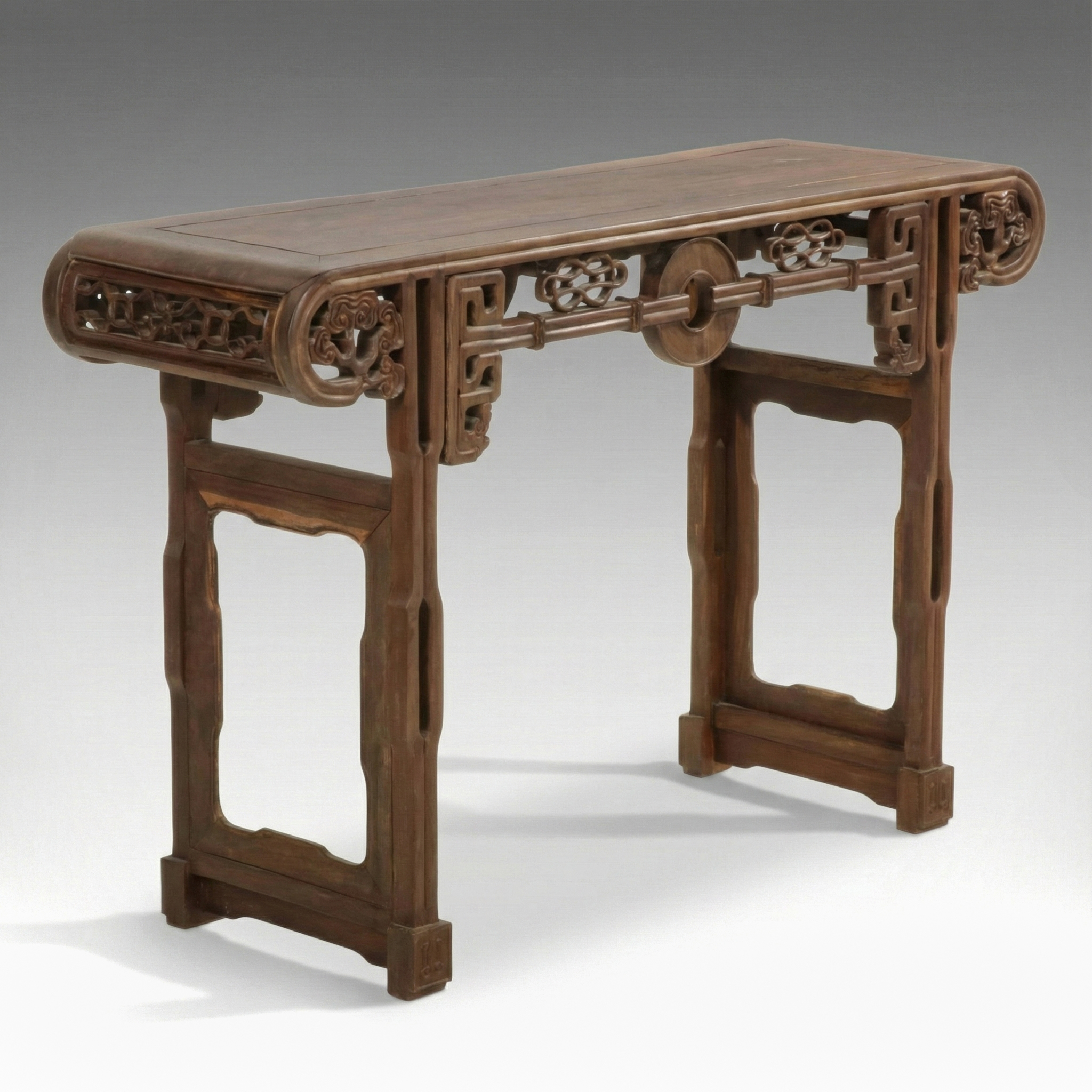 Chinese Hand-Carved Ming Style Rosewood Altar Table, Early to Mid-20th Century